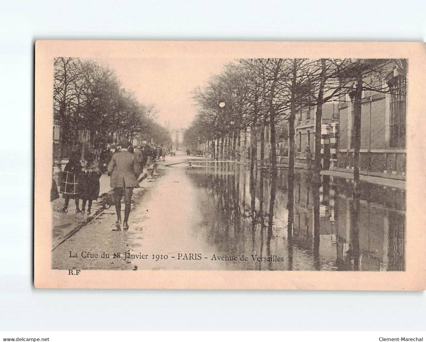 PARIS : Inondations De 1910, Avenue De Versailles - état - Paris Flood, 1910