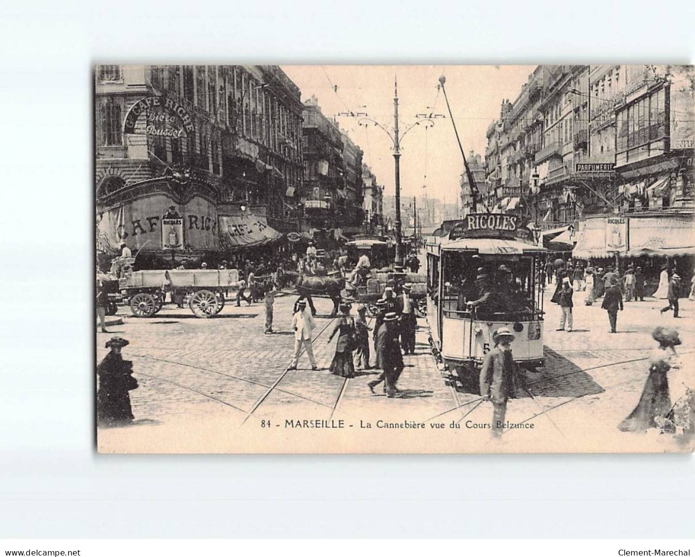 MARSEILLE : La Cannebière Vue Du Cours Belzunce - Très Bon état - Canebière, Centre Ville