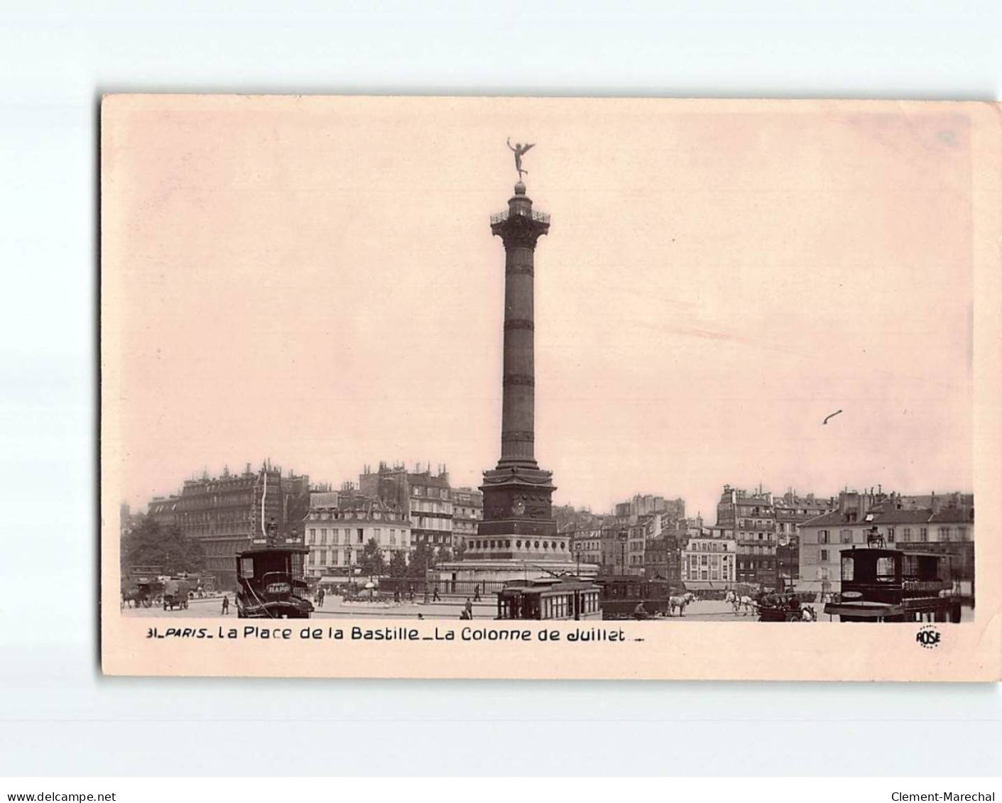 PARIS : Place De La Bastille, La Colonne De Juillet - Très Bon état - Places, Squares