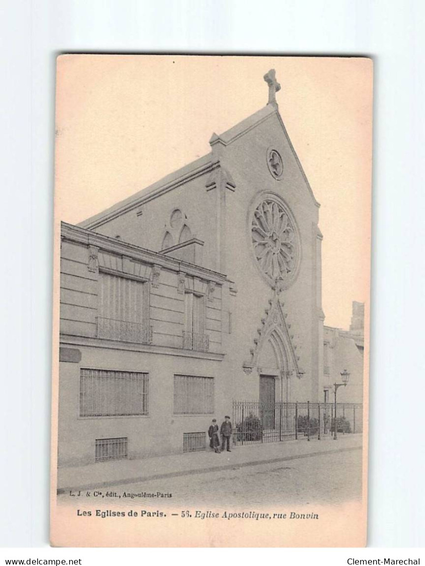 PARIS : L'Eglise Apostolique, Rue Bonvin - Très Bon état - Kerken
