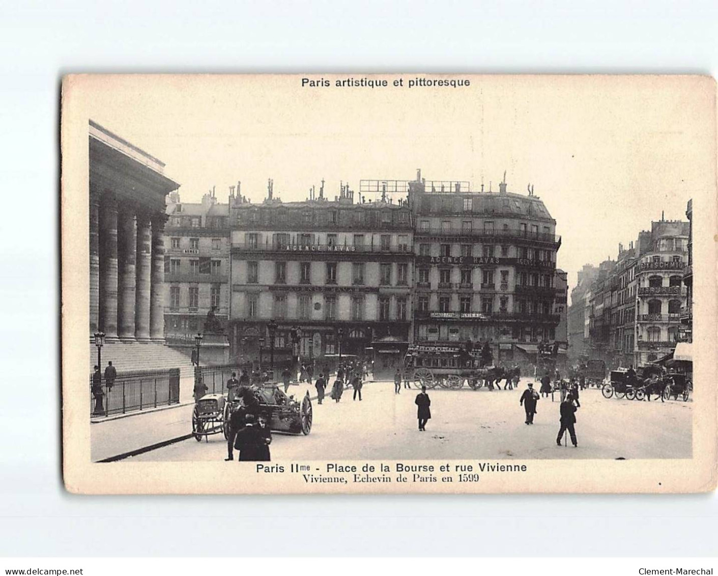PARIS :  Place De La Bourse Et Rue Vivienne - état - Piazze