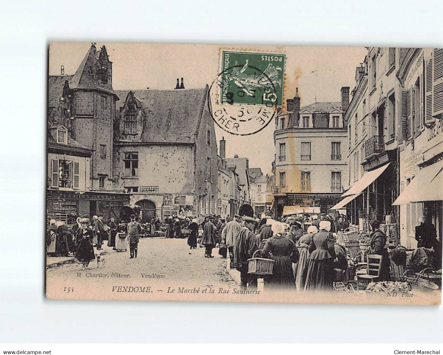 VENDOME : Le Marché Et La Rue Saulnerie - Très Bon état - Vendome