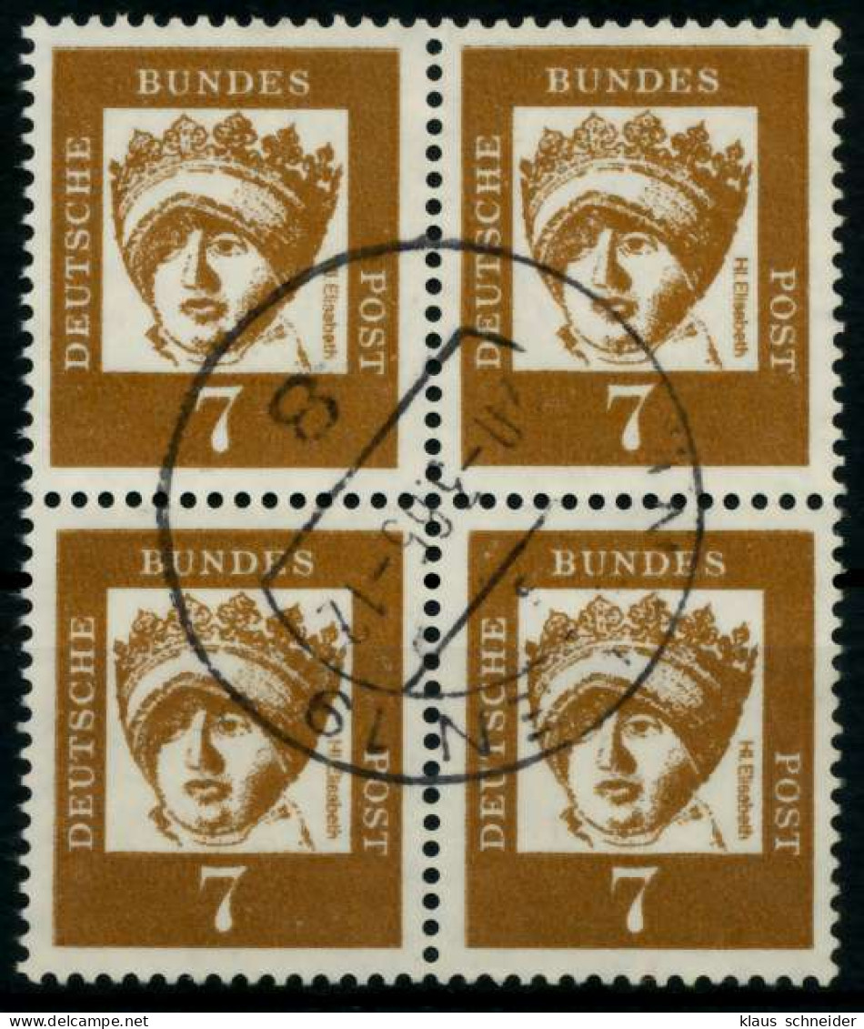 BRD DS BED. DEUT. Nr 348y Zentrisch Gestempelt VIERERBLOCK X95D122 - Used Stamps