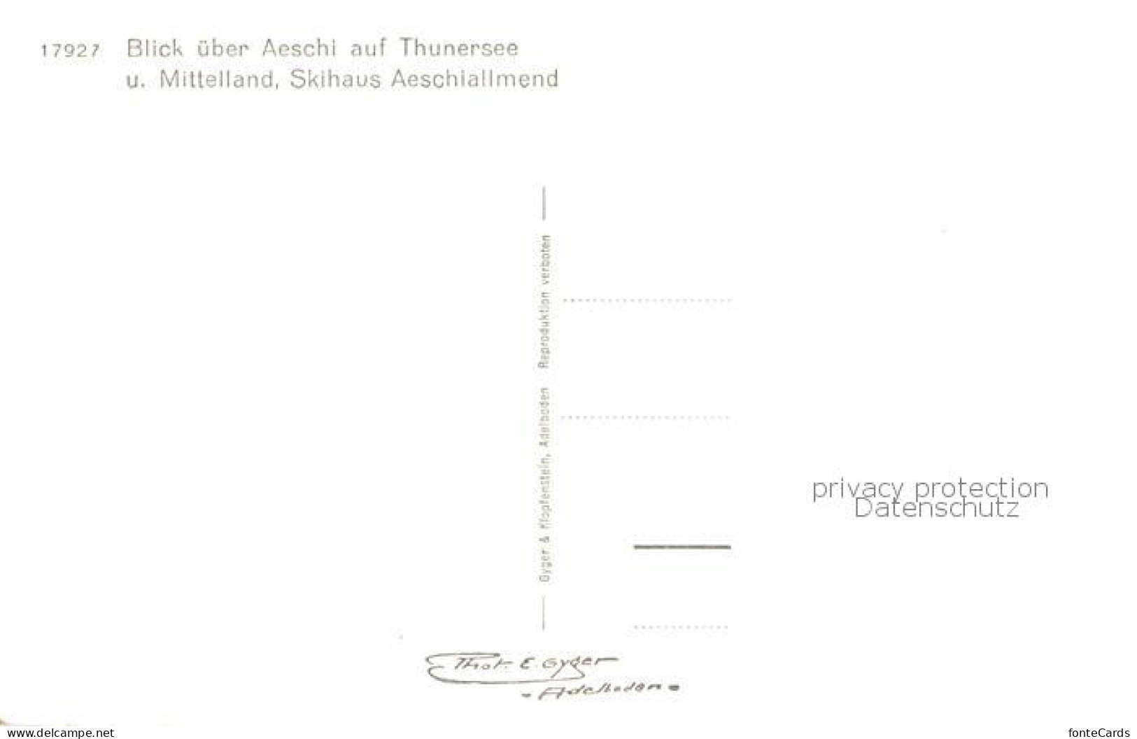 13757567 Aeschi BE Blick Auf Thunersee Und Mittelland Skihaus Aeschiallmend Aesc - Other & Unclassified