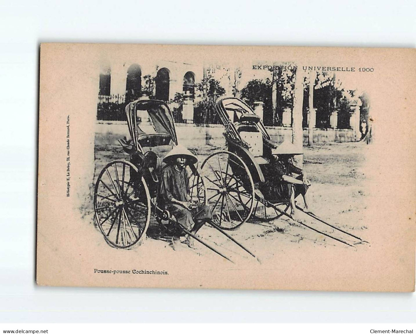 PARIS : Exposition Universelle 1900, Pousse-pousse Cochinchinois - Très Bon état - Tentoonstellingen