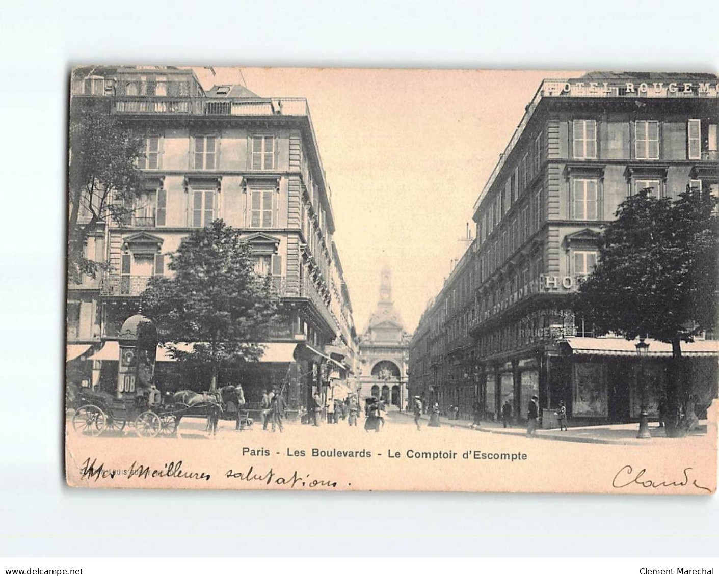PARIS : Les Boulevards, Le Comptoir D'Escompte - état - Paris (03)