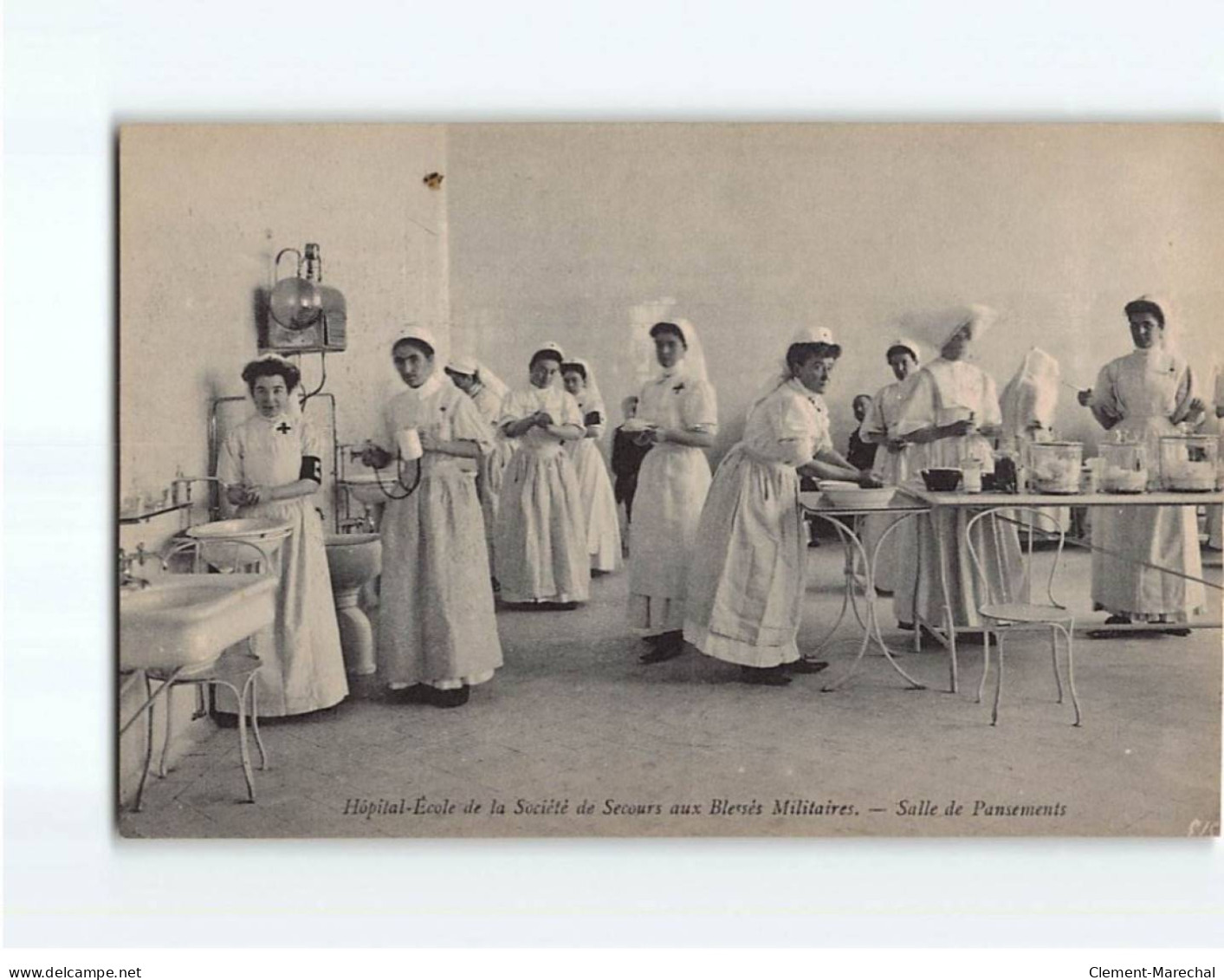 PARIS : Hôpital Ecole De La Société De Secours Aux Blessés Militaires, Salle De Pansements - Très Bon état - Enseignement, Ecoles Et Universités