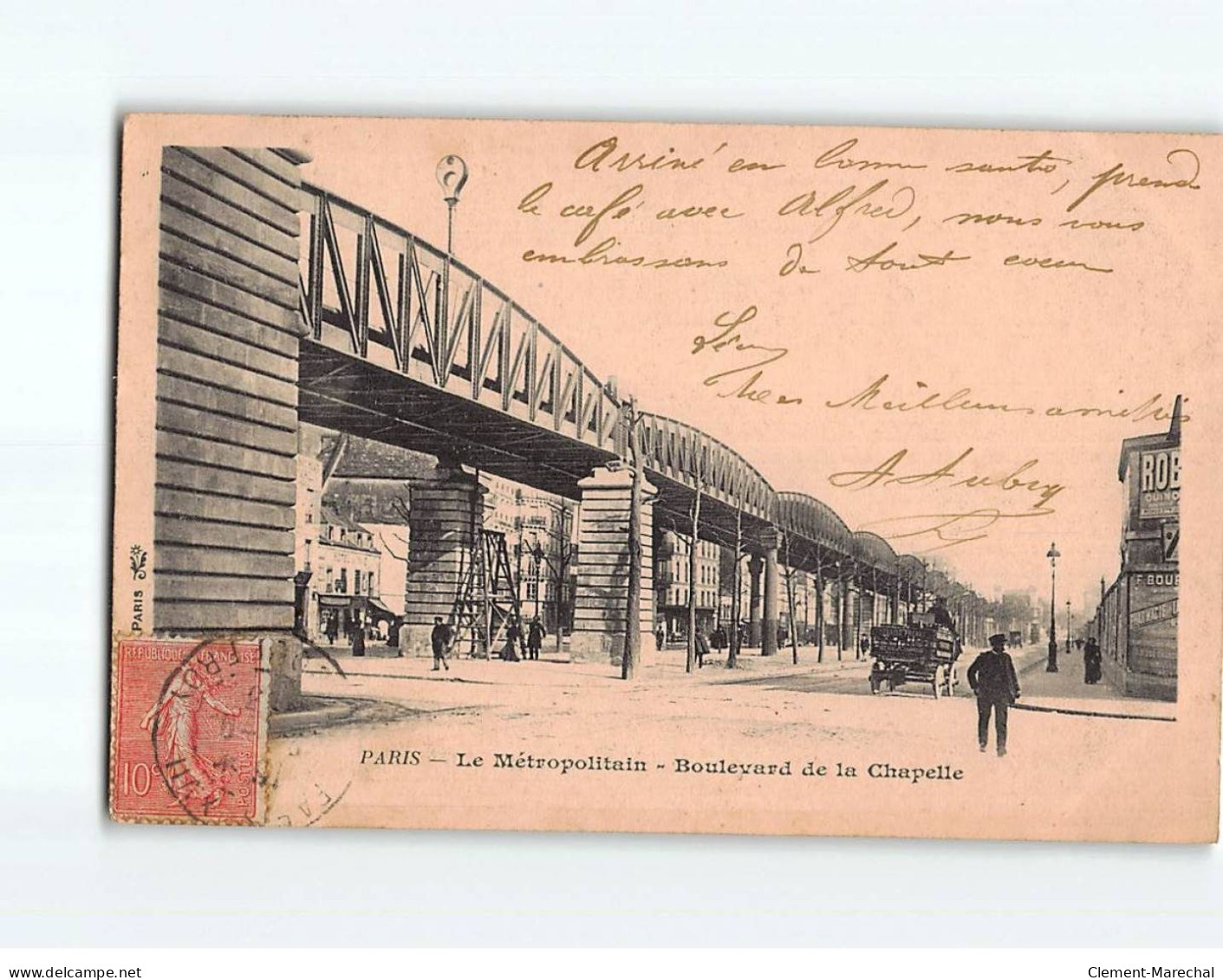 PARIS : Le Métropolitain, Boulevard De La Chapelle - état ( Partiellement Décollée ) - Stations, Underground