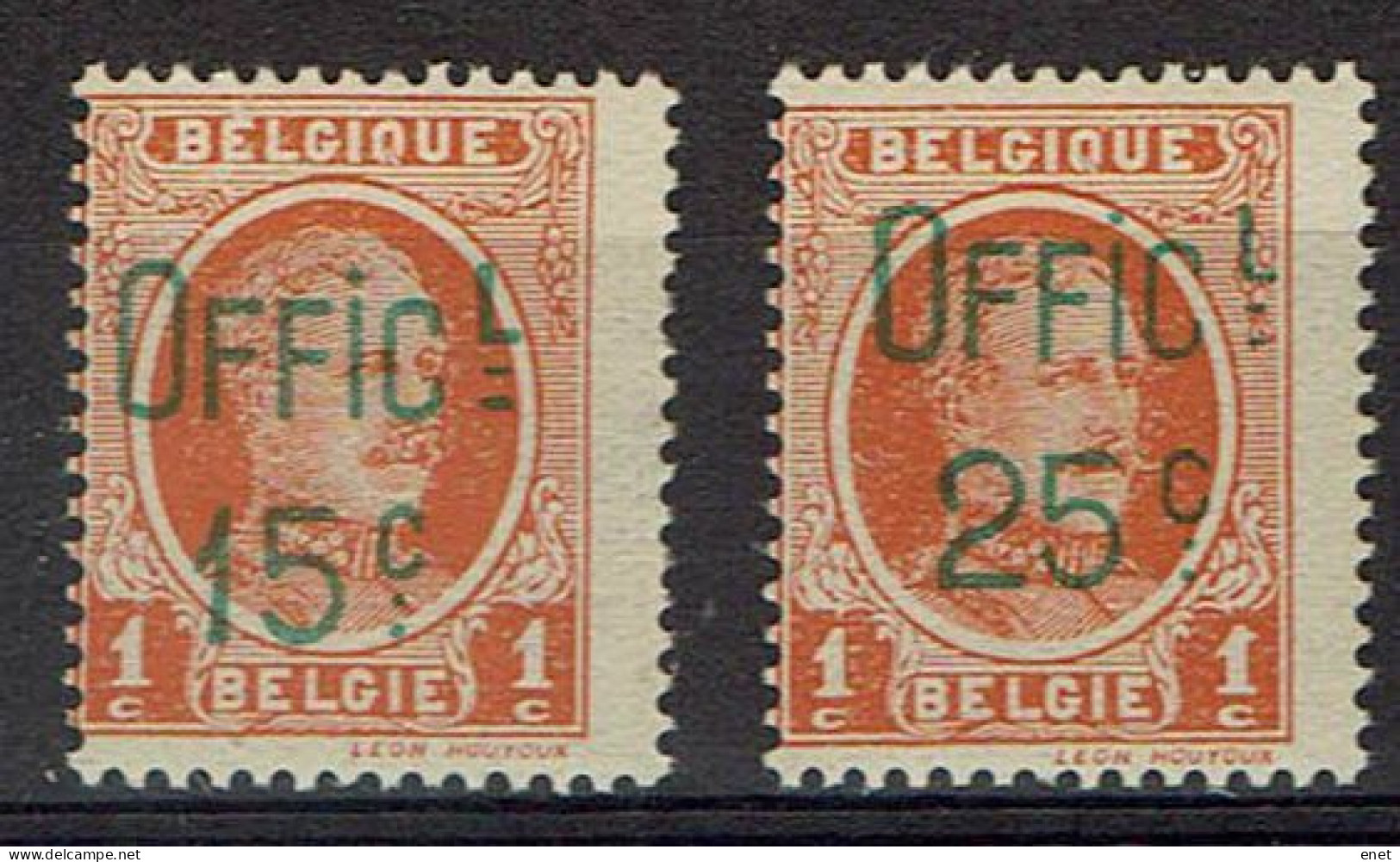 Belgie 1928 -  OBP PR1/2** - Ontwerp Van Dienstzegels - Privées & Locales [PR & LO]