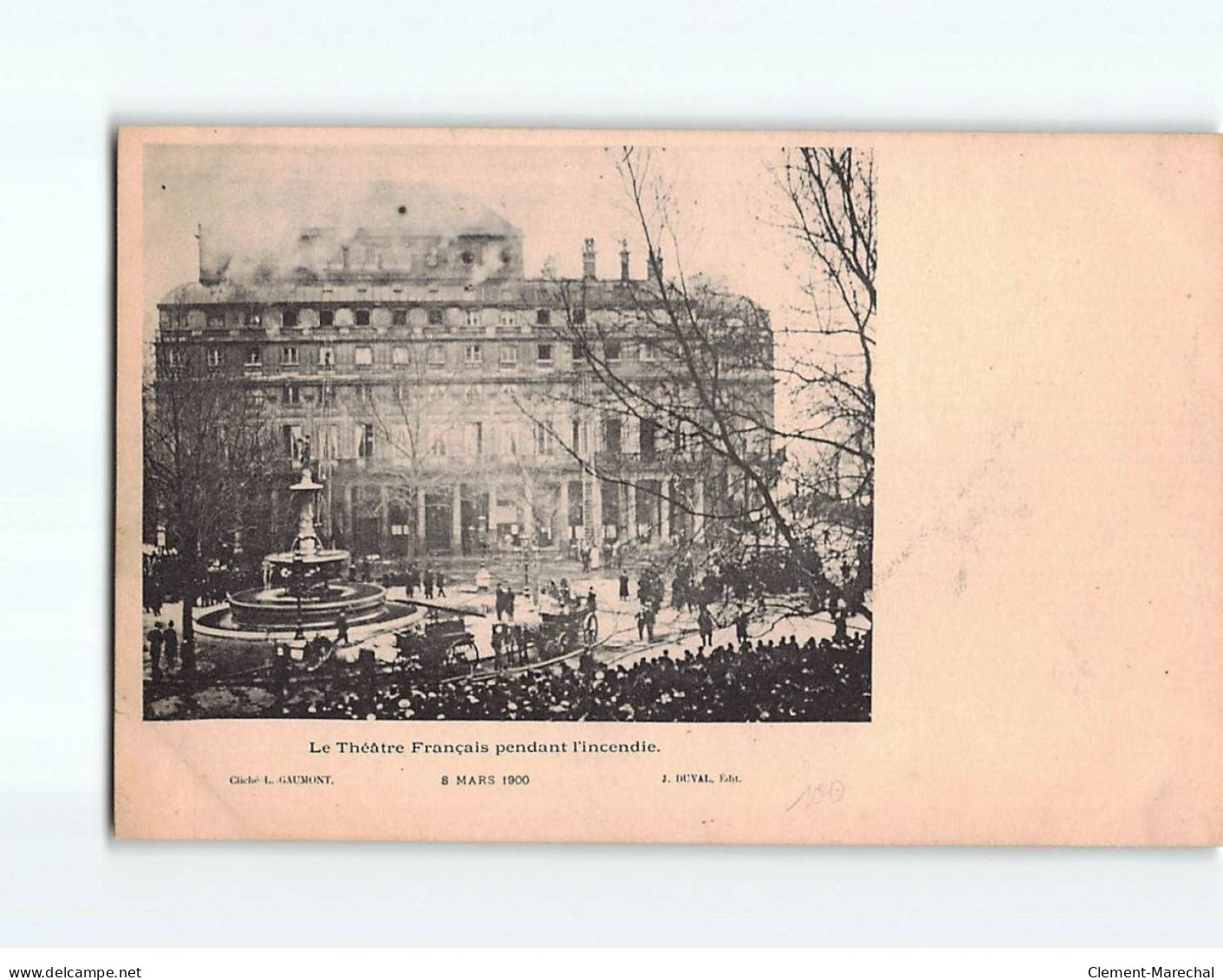 PARIS : L'incendie Du Théâtre 1900 - Très Bon état - Otros & Sin Clasificación