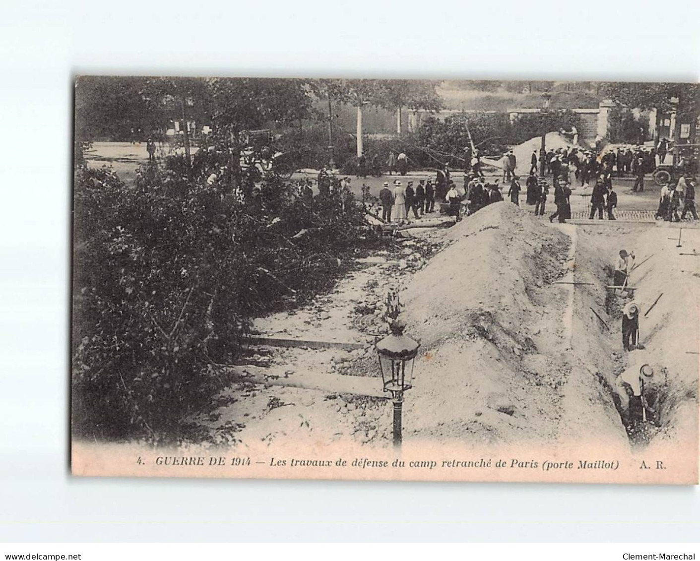 PARIS : Guerre 1914, Les Travaux De Défense Du Camp Retranché De Paris, Porte Maillot - Très Bon état - Otros & Sin Clasificación