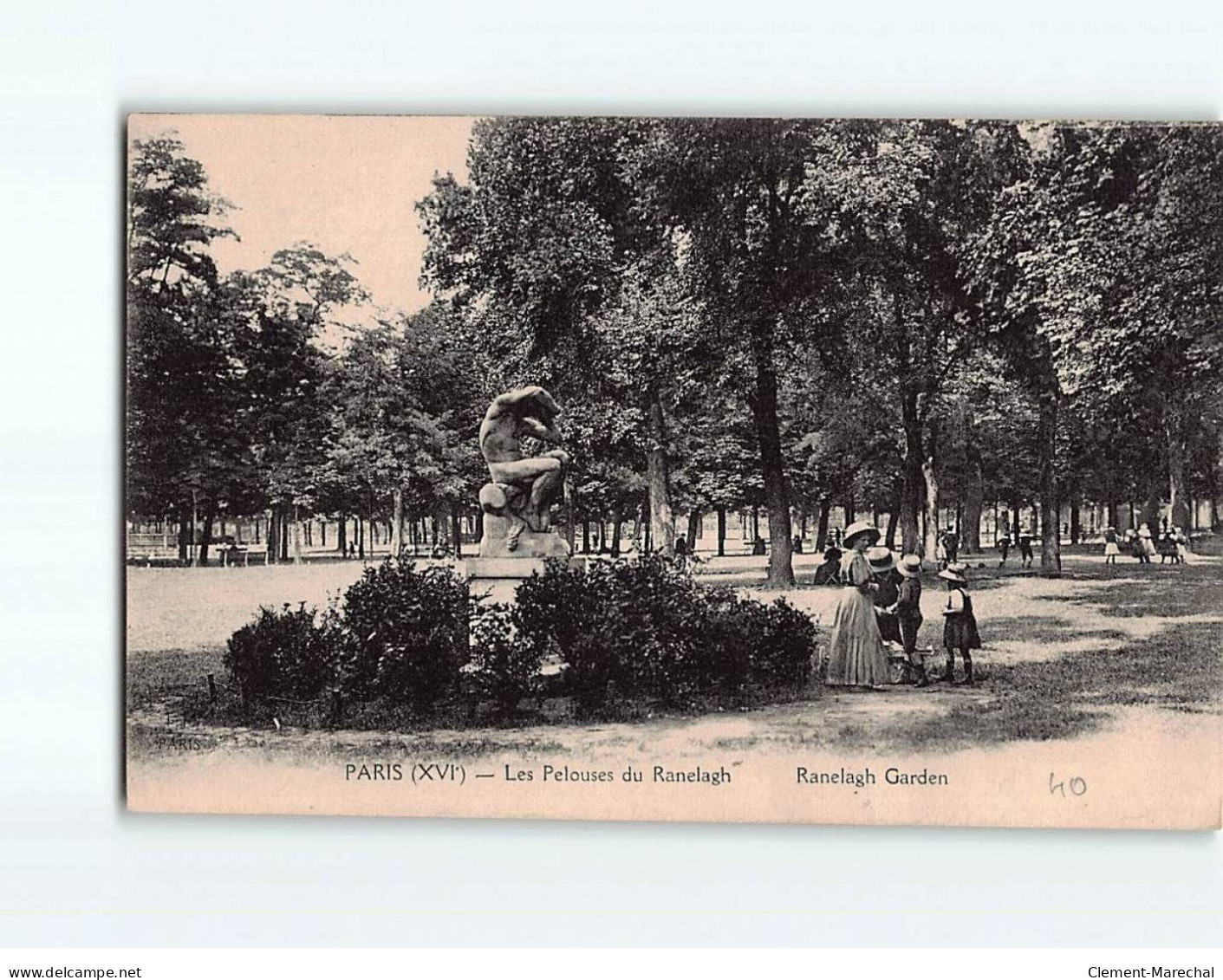 PARIS : Les Pelouses Du Ranelagh - état - Parchi, Giardini