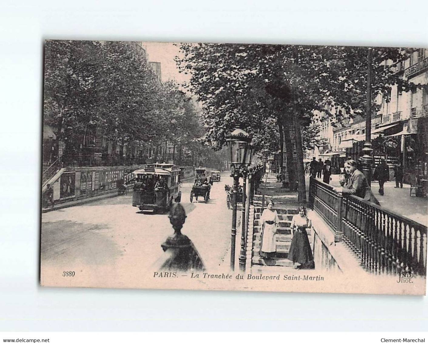 PARIS : La Tranchée Du Boulevard Saint-Martin - Très Bon état - Otros & Sin Clasificación