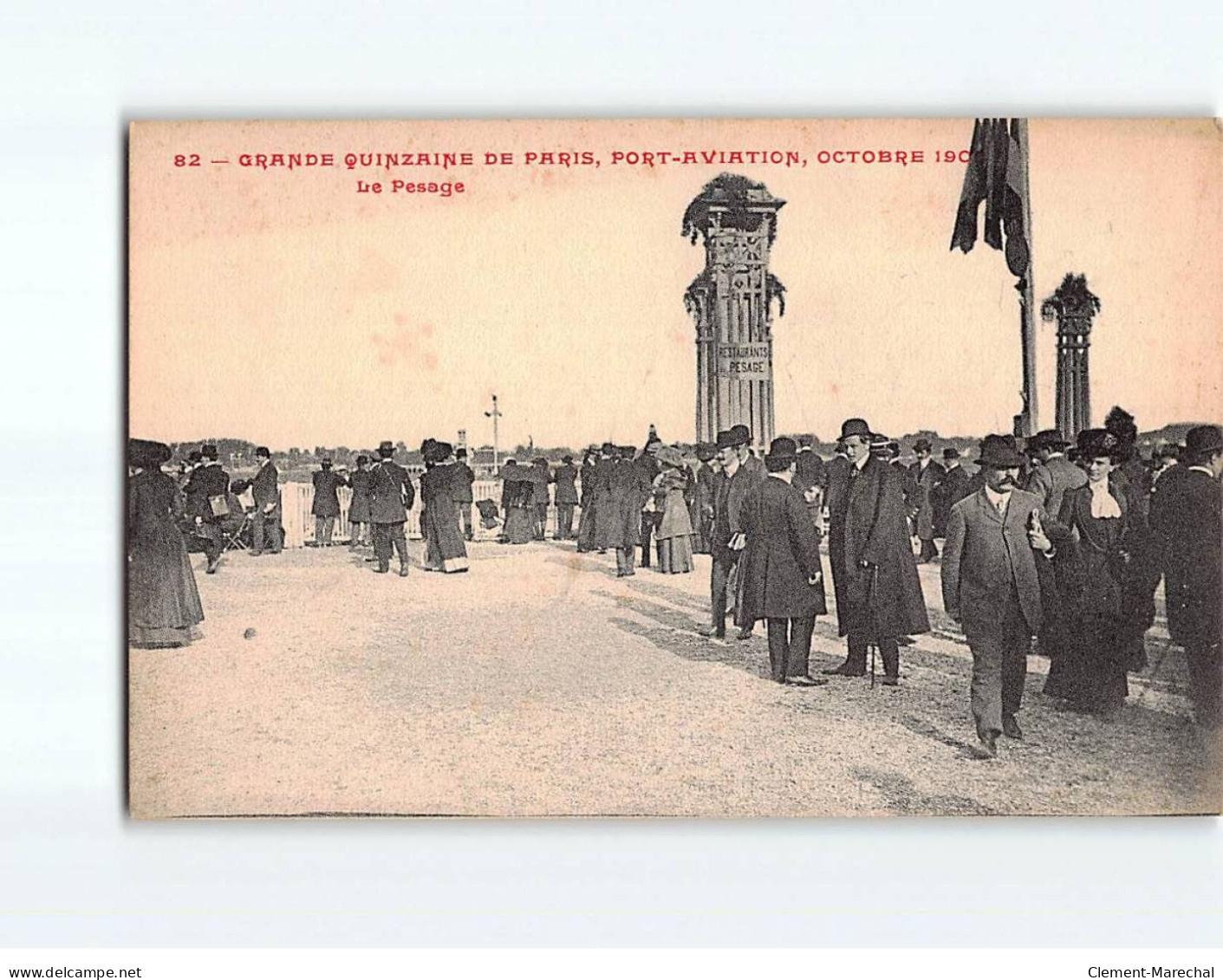PARIS: Grande Quinzaine De Paris, Port-Aviation, Octobre 1909, Le Pesage - Très Bon état - Other & Unclassified