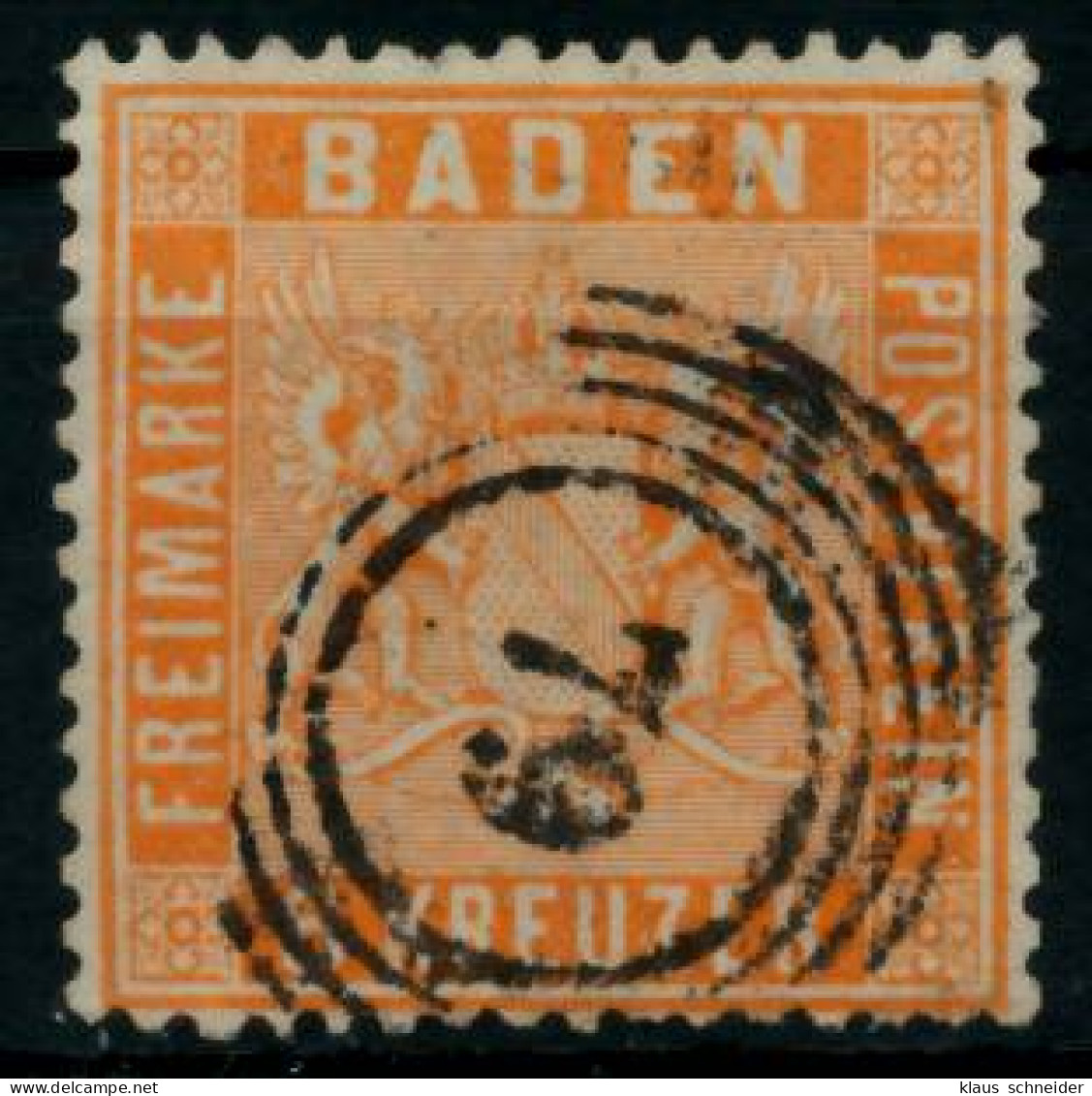 BADEN AUSGABEN VON 1860 - 1862 Nr 11a Zentrisch Gestempelt X6BBF3A - Gebraucht