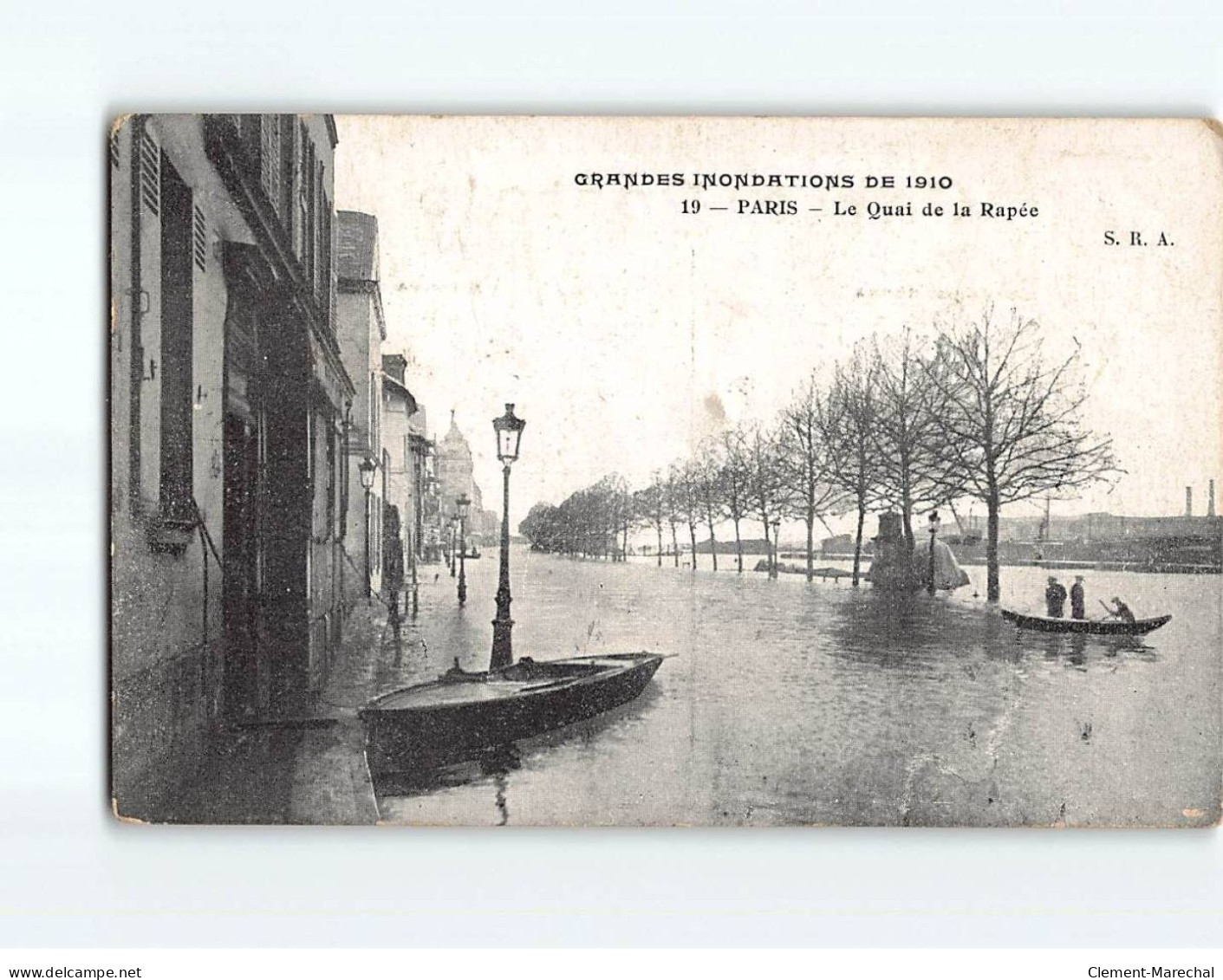 PARIS: Inondations 1910, Le Quai De La Rapée - état - Paris Flood, 1910
