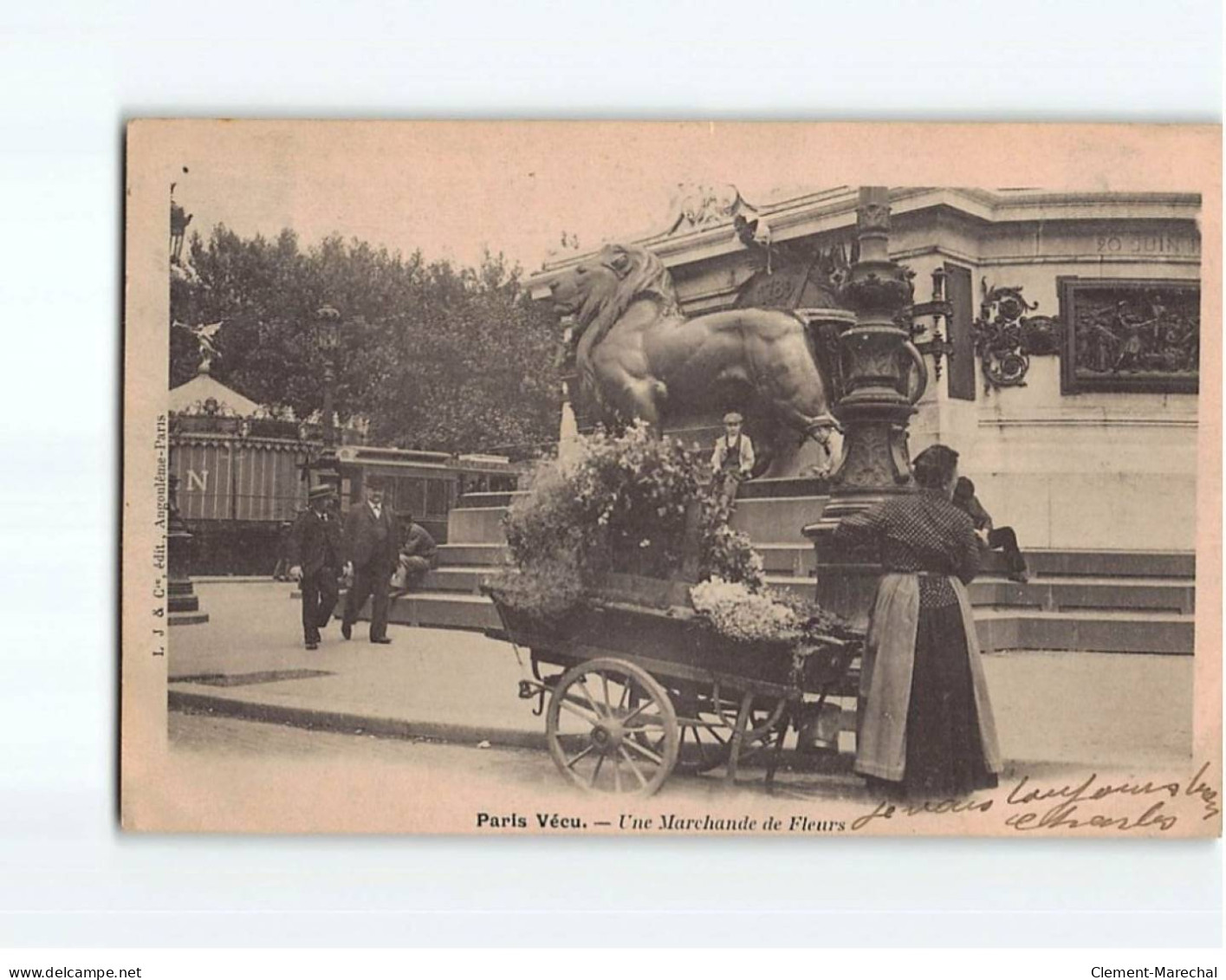 PARIS : Petits Métiers, Une Marchande De Fleurs - état - Straßenhandel Und Kleingewerbe