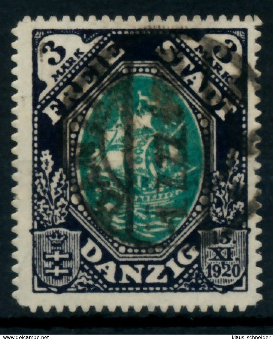 DANZIG 1921 Nr 60 Zentrisch Gestempelt Gepr. X6D3692 - Usados