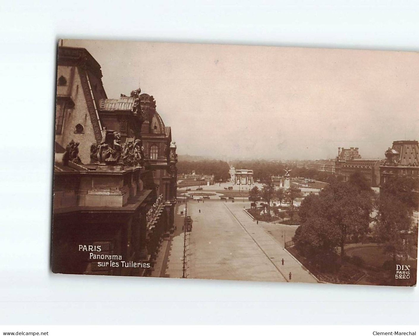 PARIS : Panorama Sur Les Tuileries - état - Autres Monuments, édifices