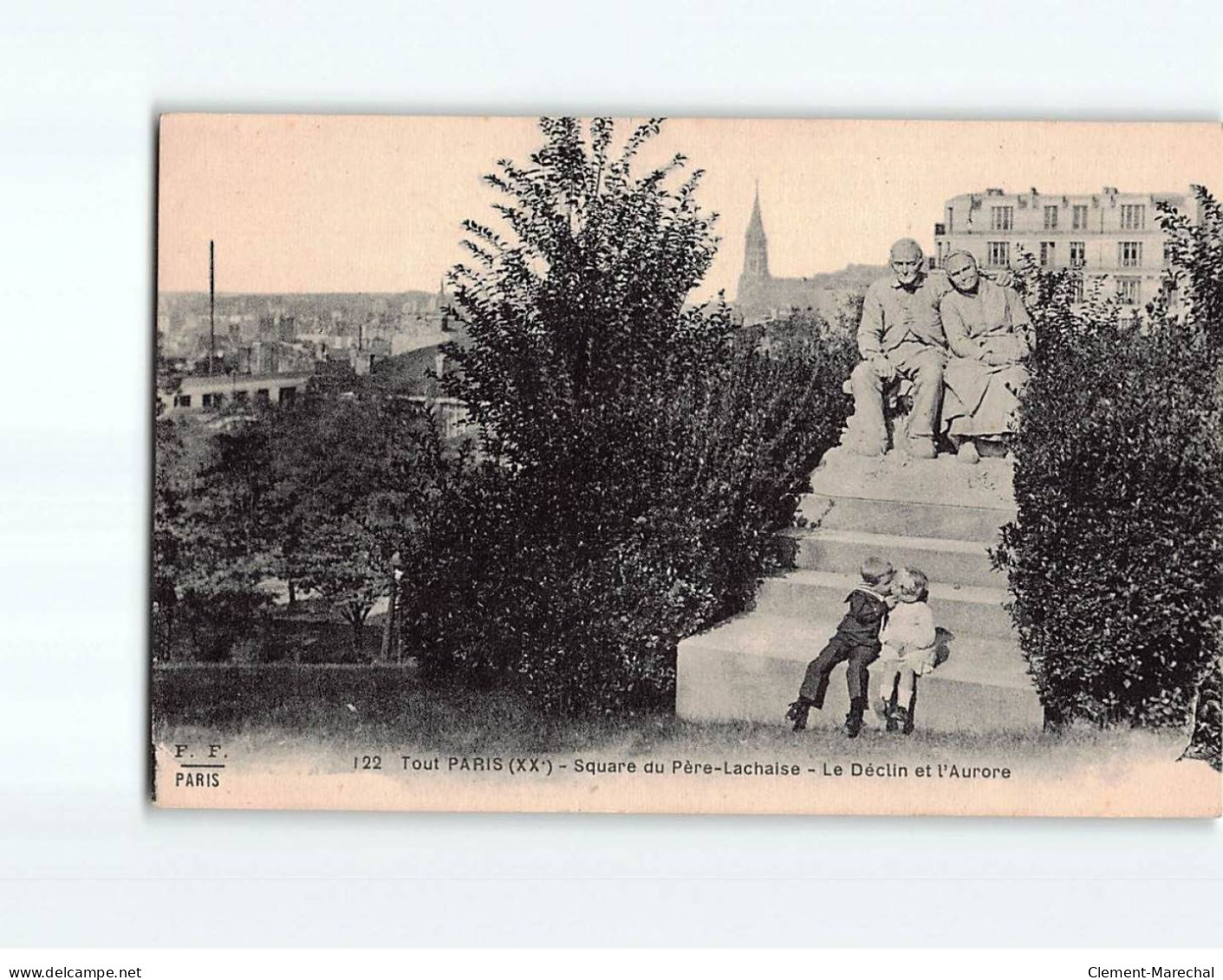 PARIS : Square Du Père Lachaise, Le Déclin Et L'Aurore - Très Bon état - Piazze