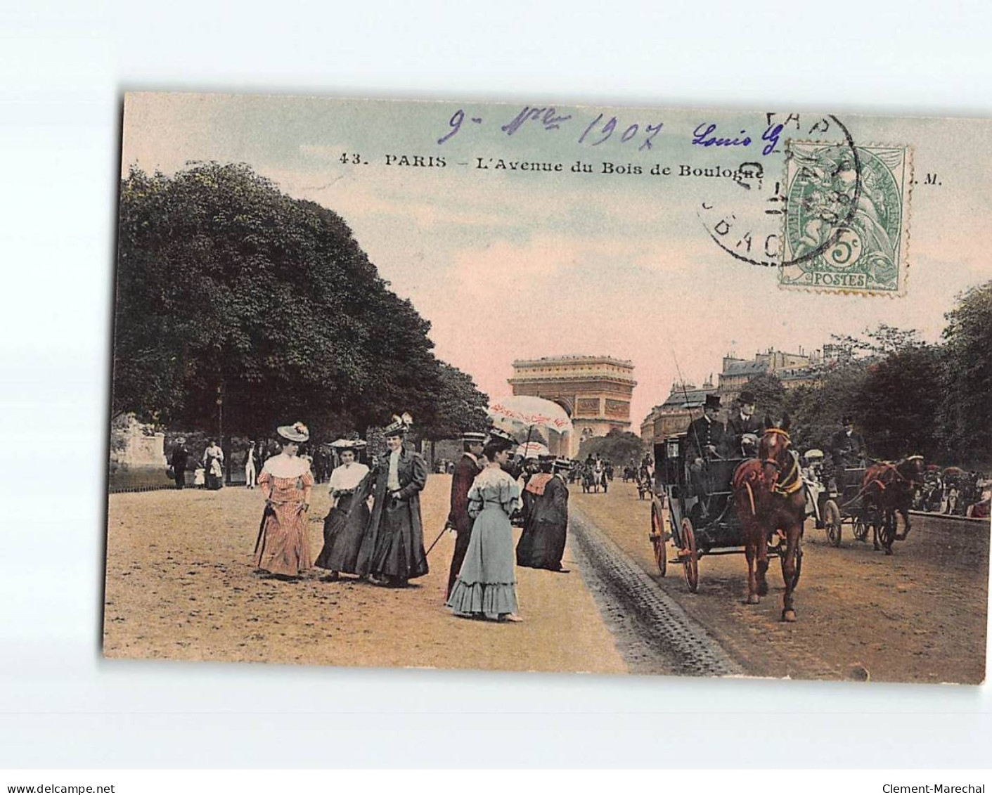 PARIS : L'Avenue Du Bois De Boulogne - Très Bon état - Other & Unclassified