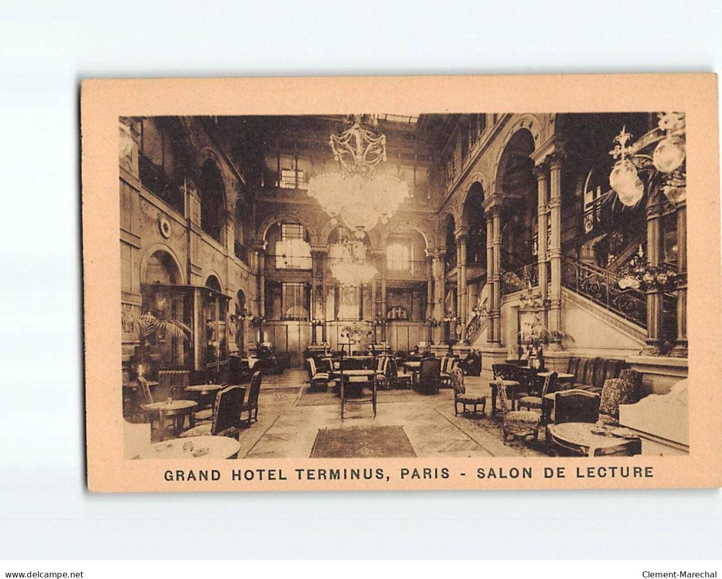PARIS : Grand Hôtel Terminus, Salon De Lecture - état - Cafés, Hôtels, Restaurants