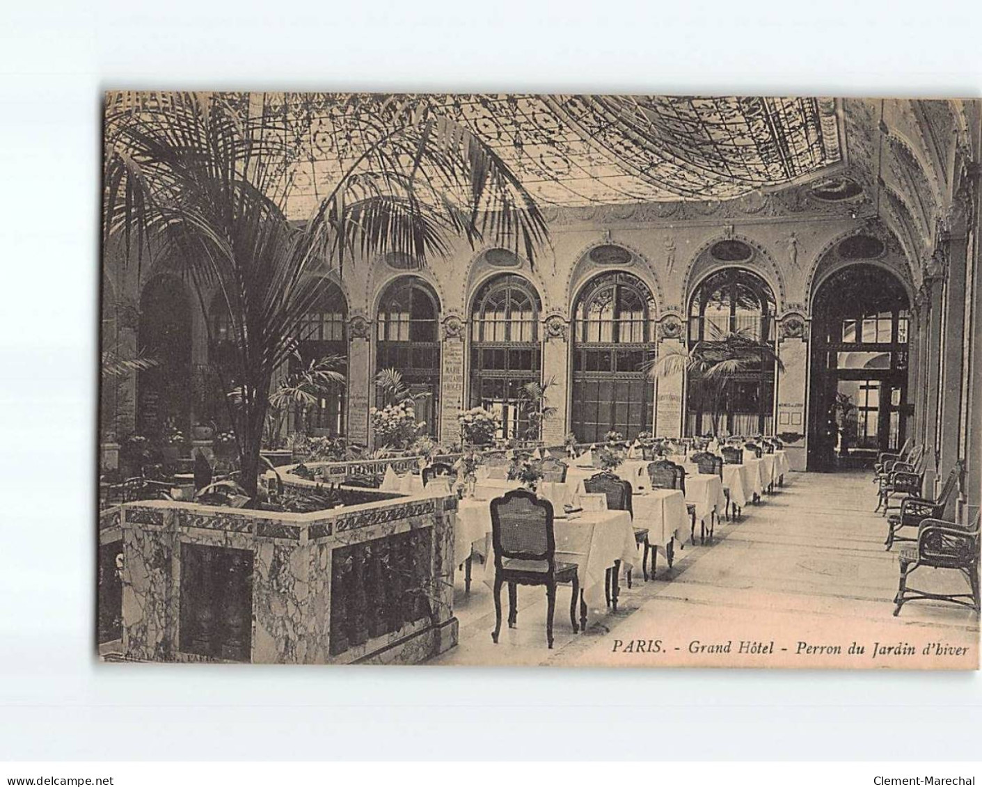 PARIS : Grand Hôtel, Perron Du Jardin D'hiver - Très Bon état - Pubs, Hotels, Restaurants