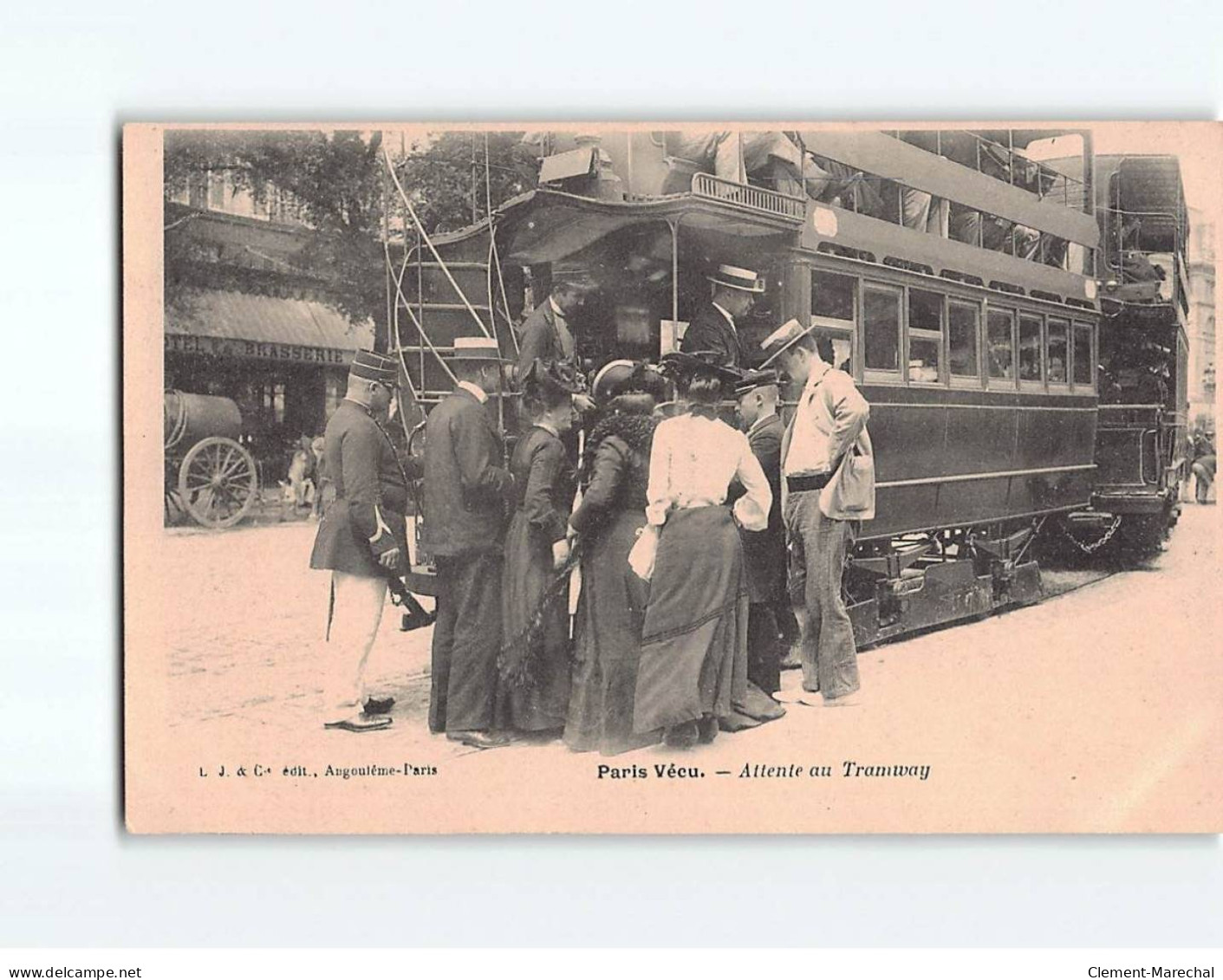 PARIS : Attente Au Tramway - Très Bon état - Other & Unclassified