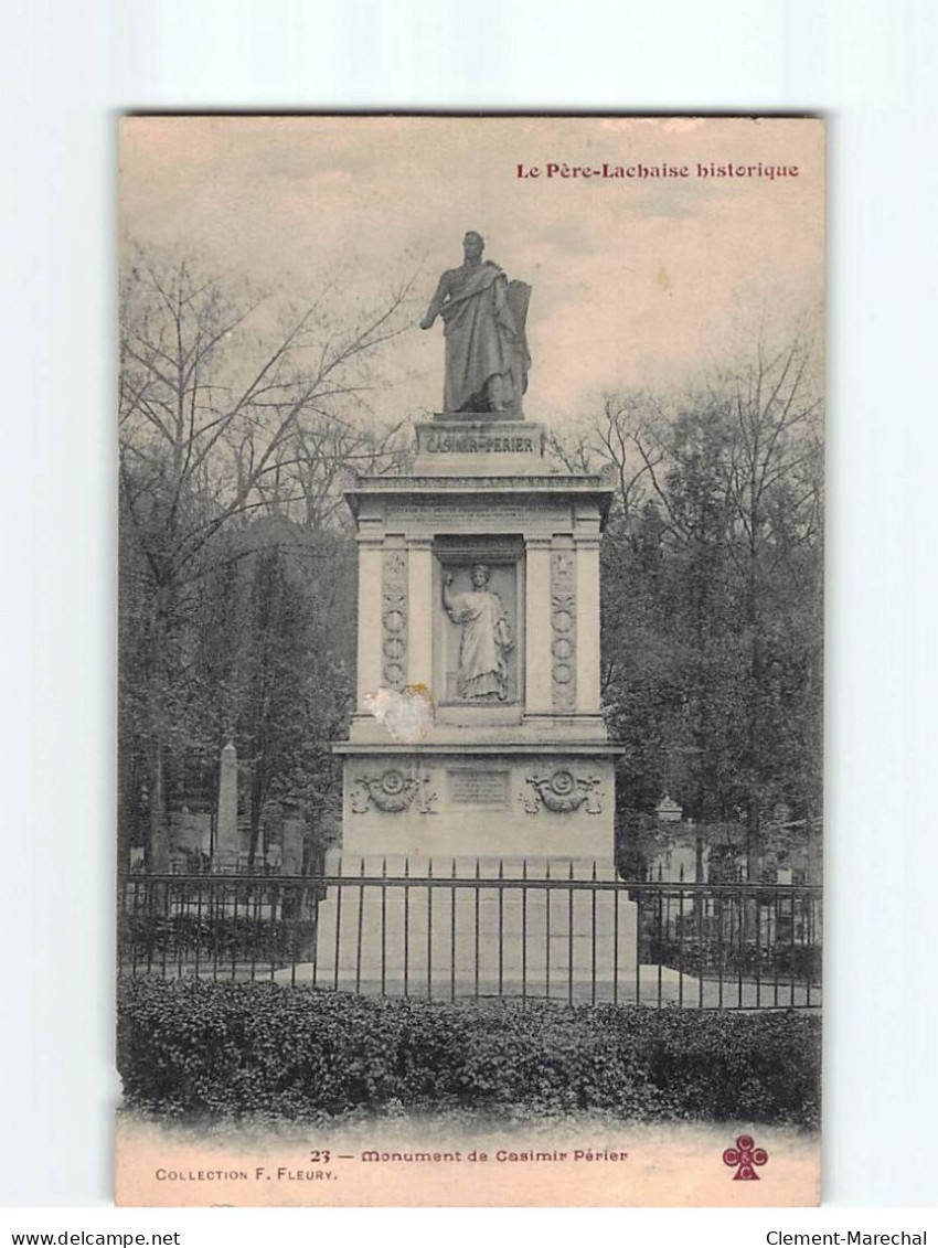 PARIS : Le Père Lachaise, Monument De Casimir Périer - état - Other & Unclassified