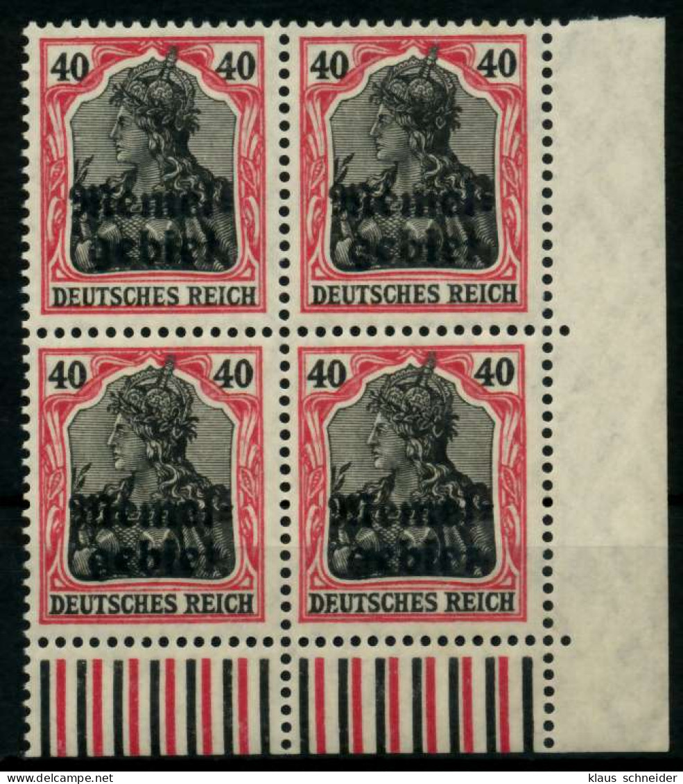 MEMEL 1920 GERMANIA Nr 6 Postfrisch VIERERBLOCK ECKE-UR X6F4C82 - Memel (Klaïpeda) 1923