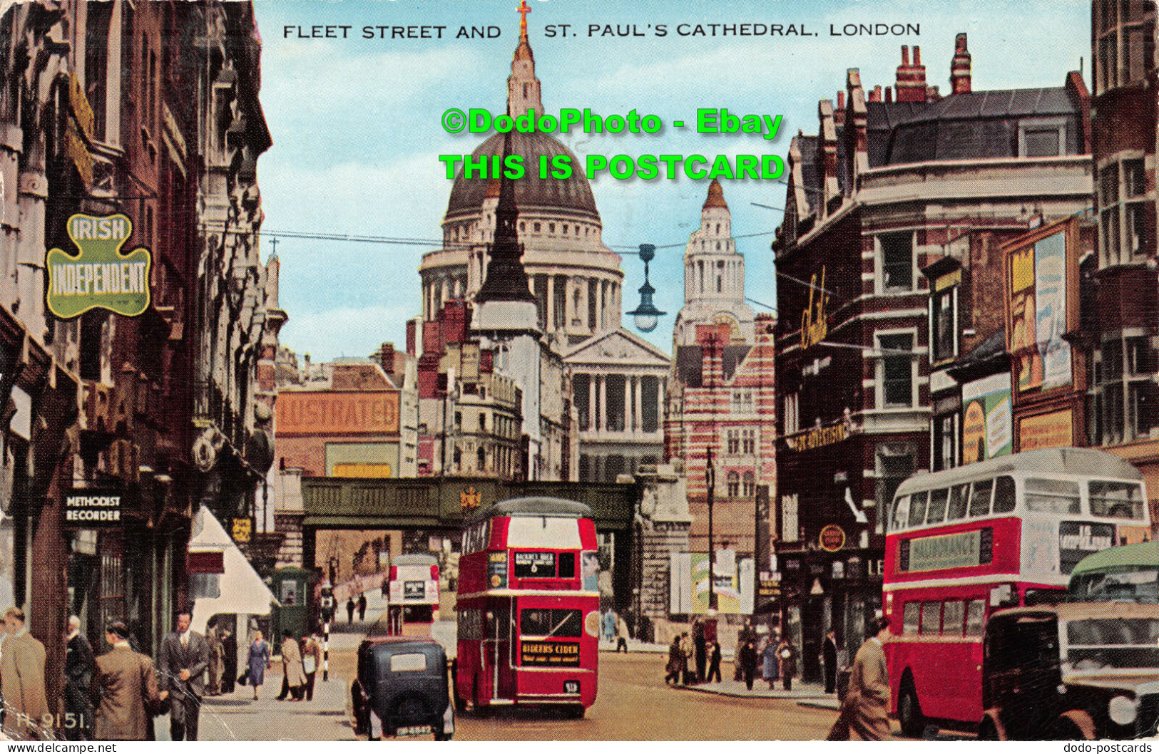 R345200 Fleet Street And St. Pauls Cathedral London. Valesque Postcard. Valentin - Sonstige & Ohne Zuordnung