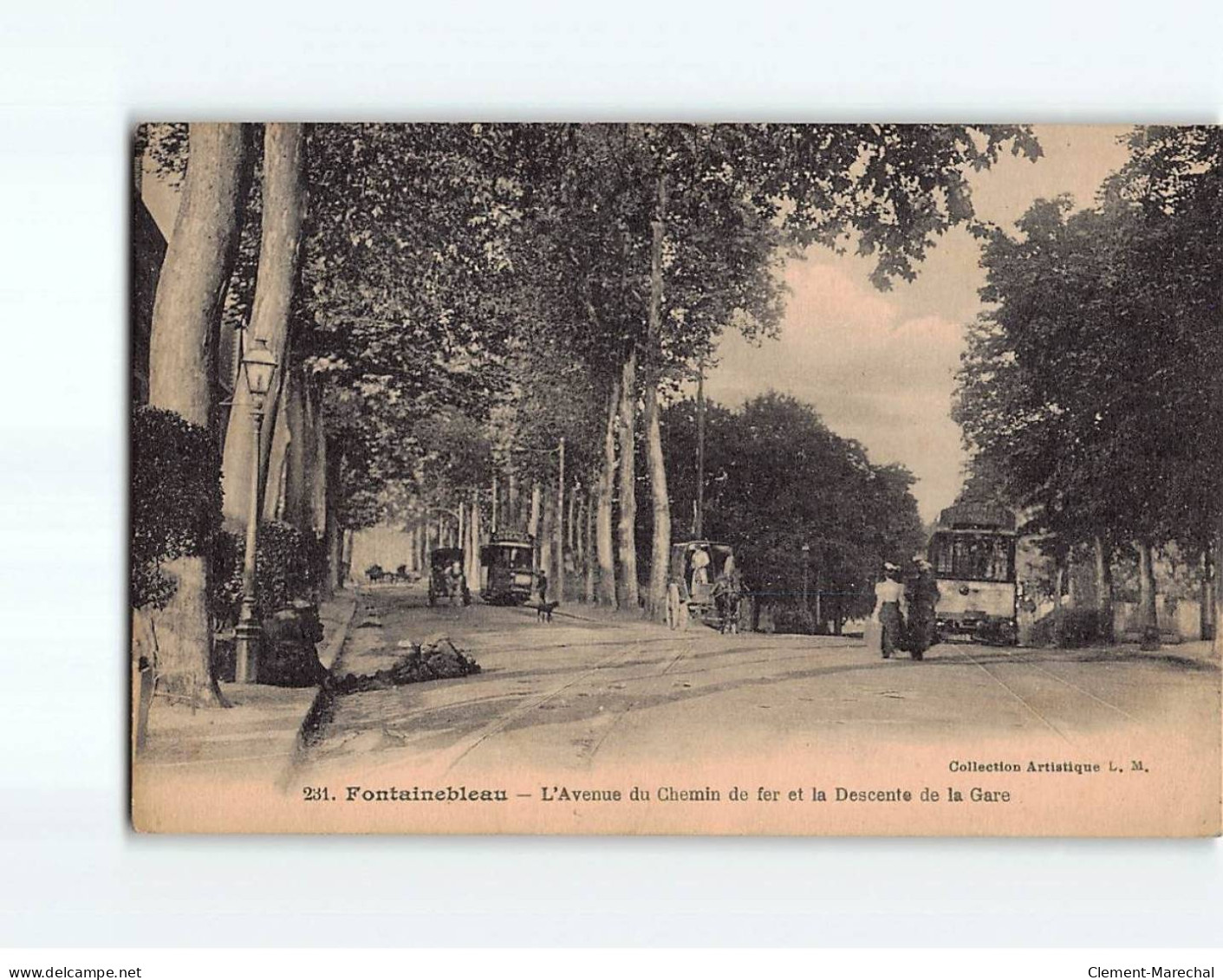 FONTAINEBLEAU : L'Avenue Du Chemin De Fer Et La Descente De La Gare - Très Bon état - Fontainebleau