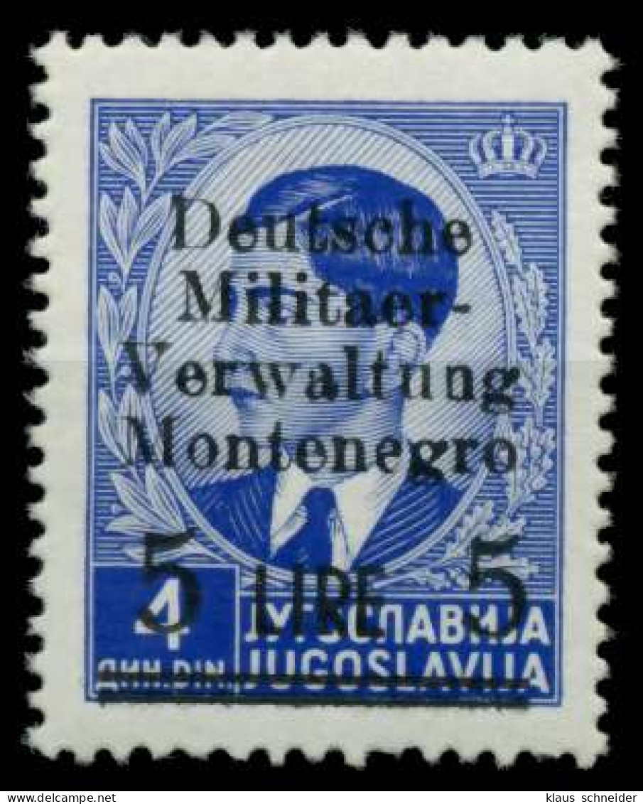 BES. 2WK MONTENEGRO Nr 6 Postfrisch X70A55E - Occupation 1938-45