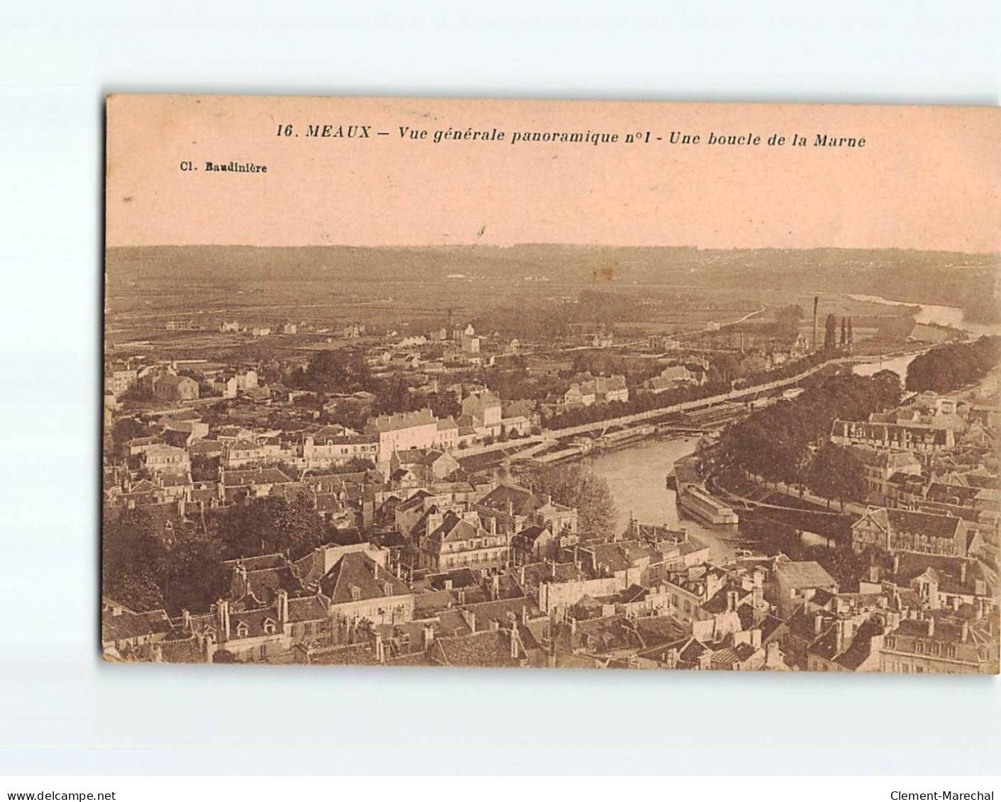 MEAUX : Vue Générale Panoramique, Une Boucle De La Marne - état - Meaux