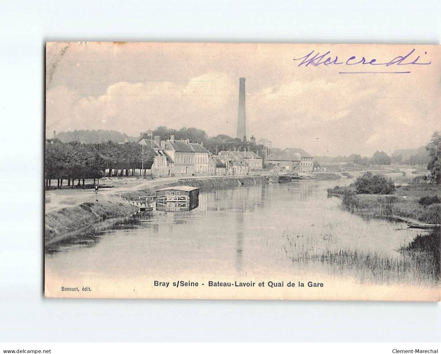 BRAY SUR SEINE : Bateau-Lavoir Et Quai De La Gare - état - Bray Sur Seine