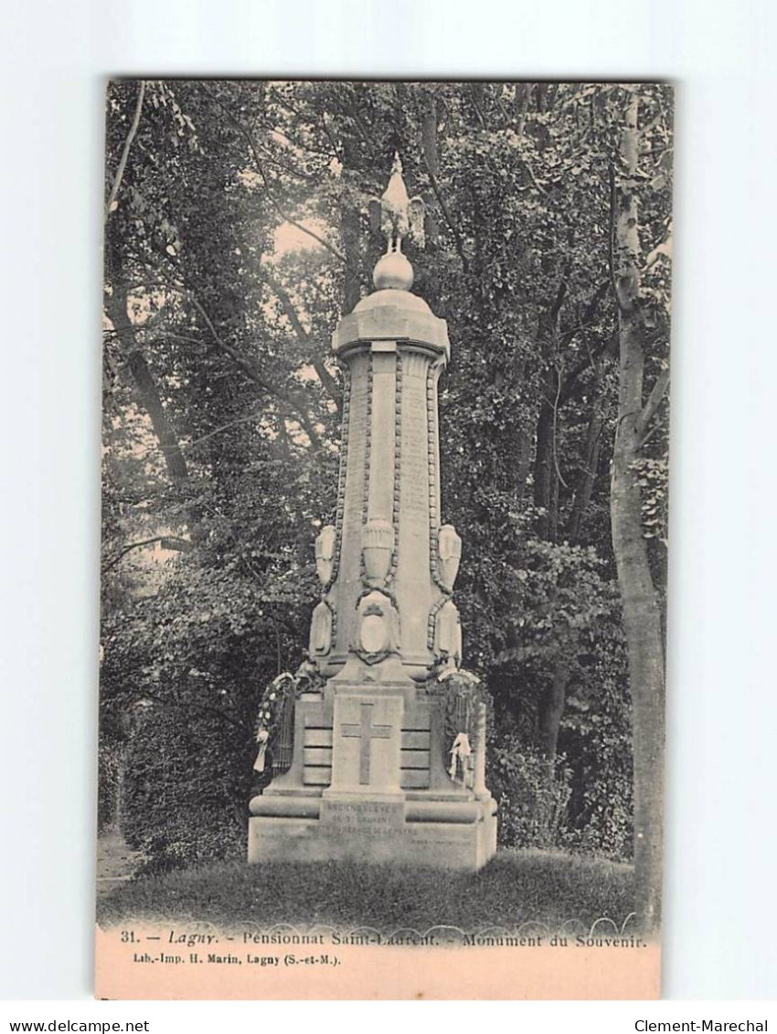 LAGNY : Pensionnat Saint-Laurent, Monument Du Souvenir - Très Bon état - Lagny Sur Marne