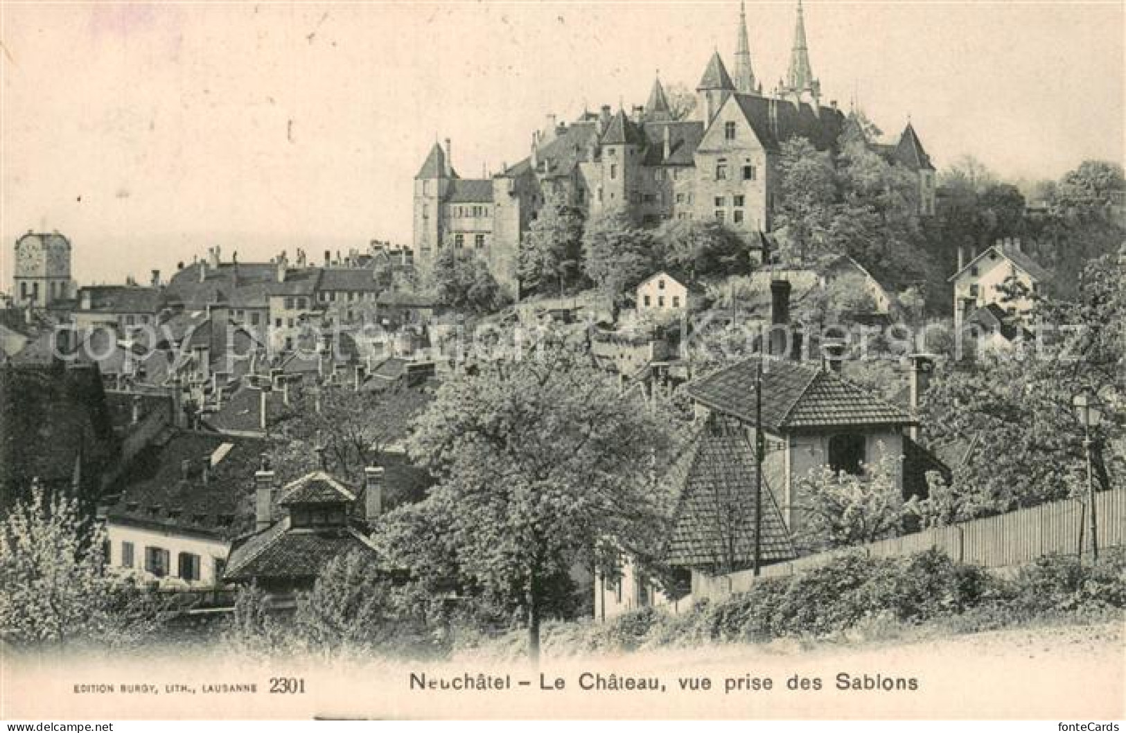 13757329 Neuchatel NE Le Chateau Vue Prise Des Sabions Neuchatel NE - Autres & Non Classés