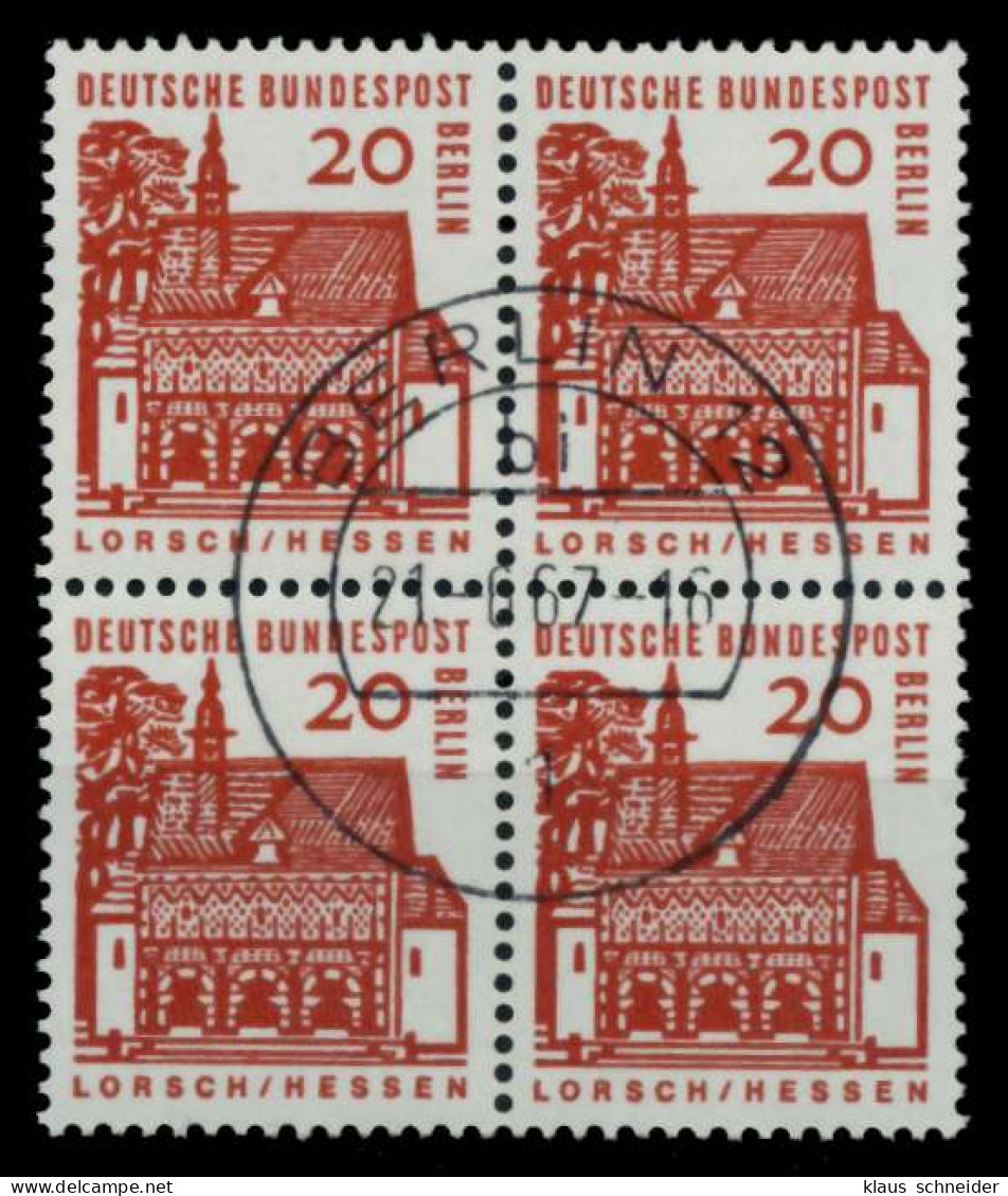 BERLIN DS D-BAUW. 1 Nr 244 Zentrisch Gestempelt VIERERBLOCK X74B95A - Used Stamps