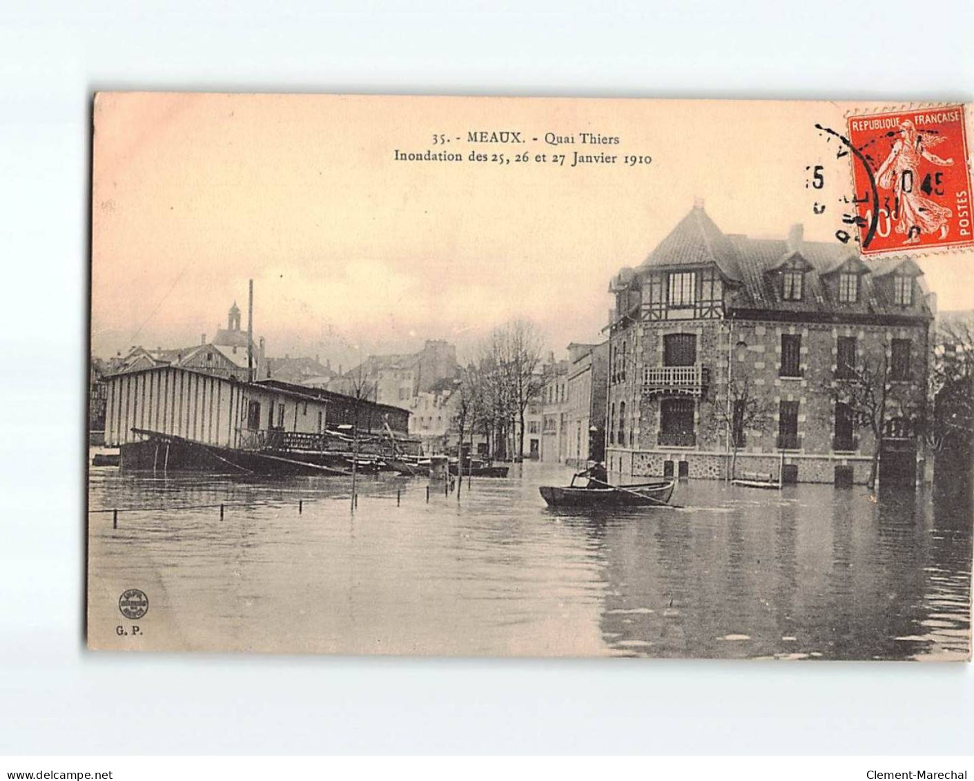 MEAUX : Quai Thiers, Inondation De 1910 - état - Meaux