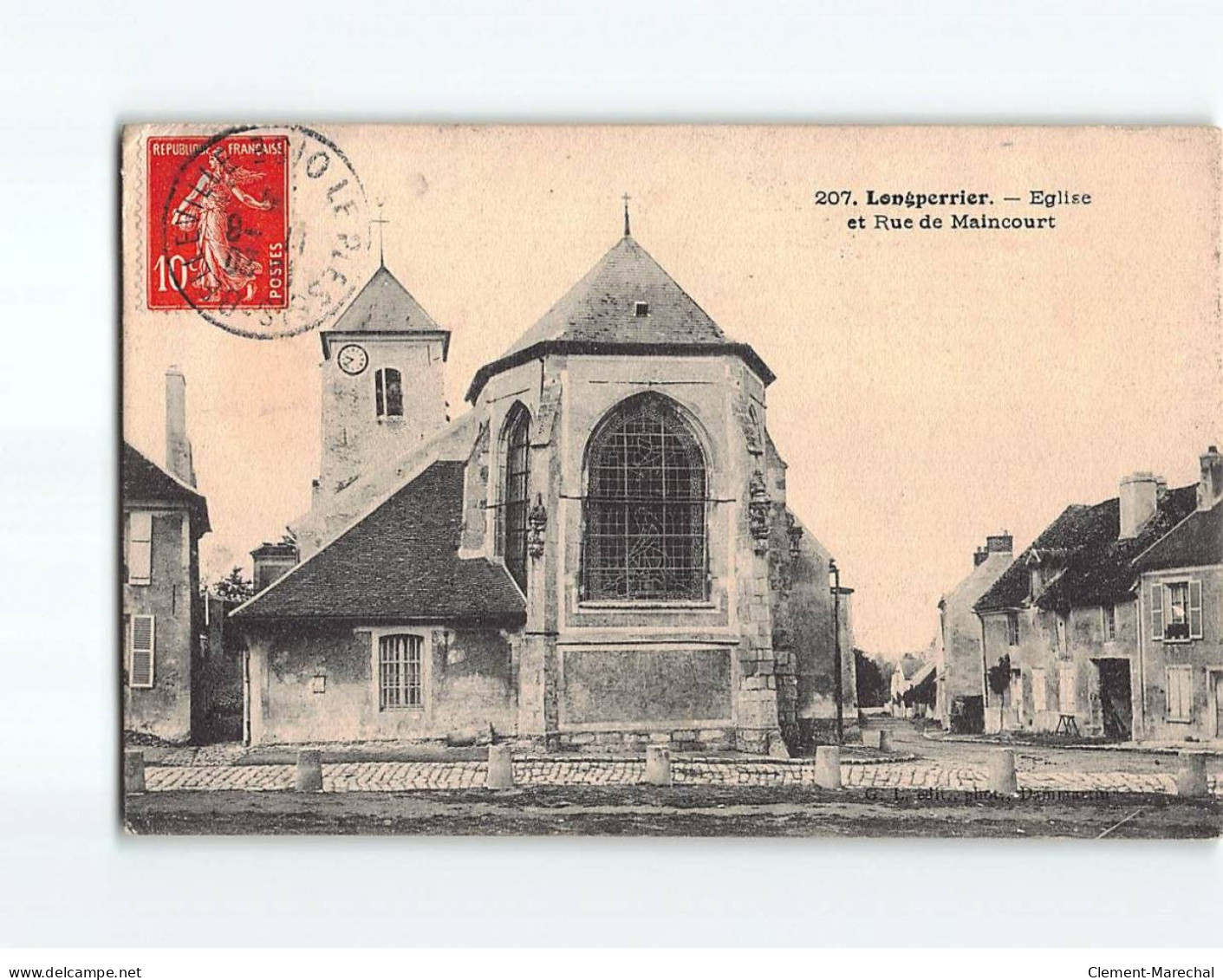 LONGPERRIER : Eglise Et Rue De Maincourt - état - Autres & Non Classés