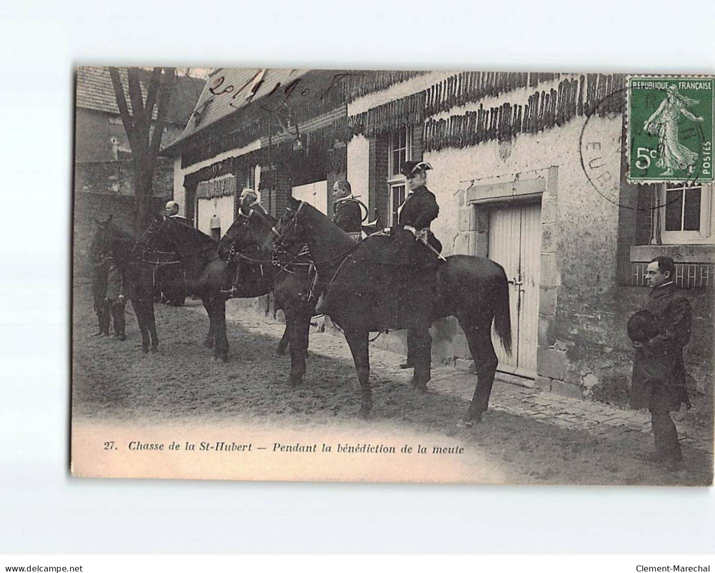 Chasse De La Saint-Hubert, Pendant La Bénédiction De La Meute - Très Bon état - Andere & Zonder Classificatie