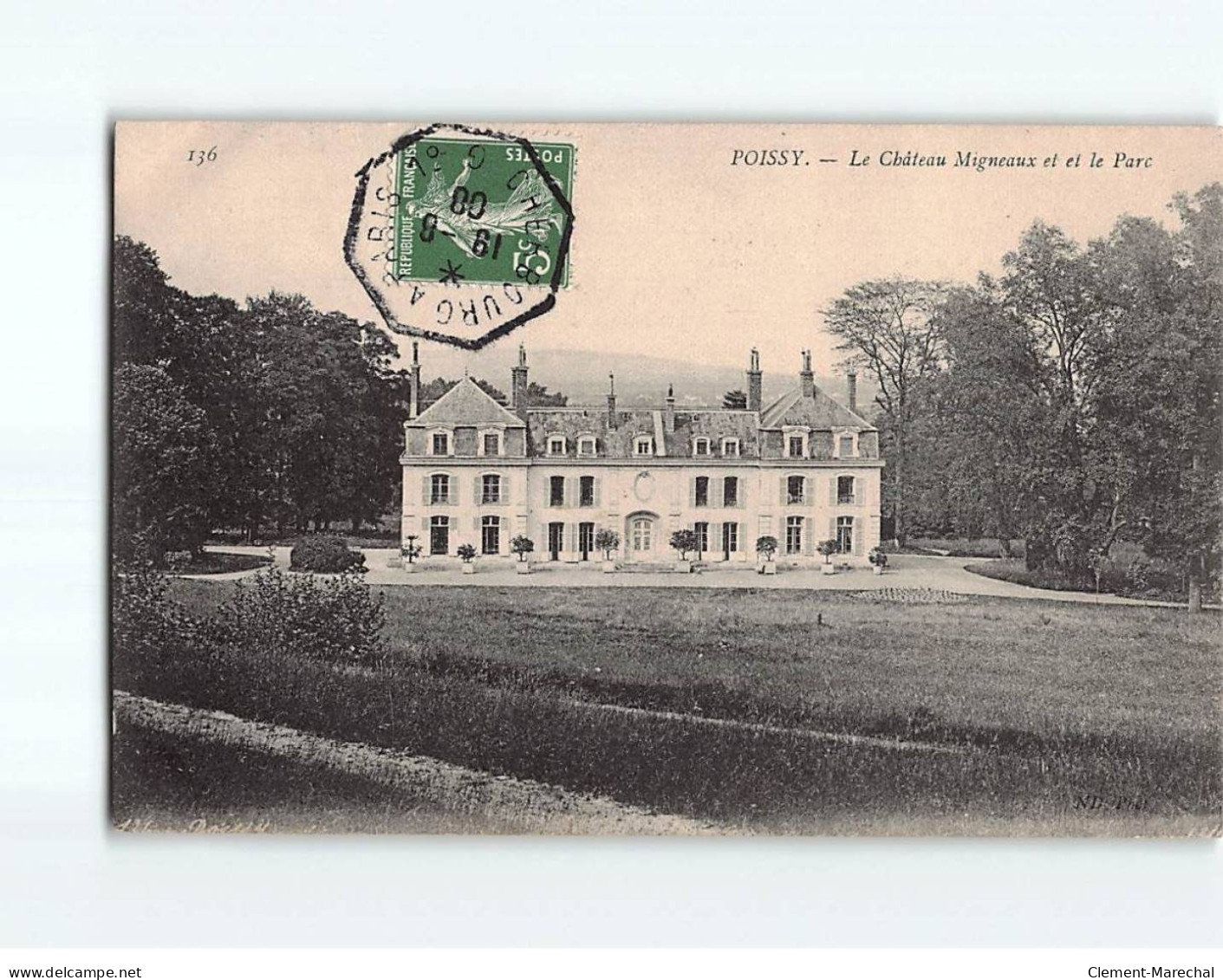 POISSY : Le Château Migneaux Et Le Parc - état - Poissy