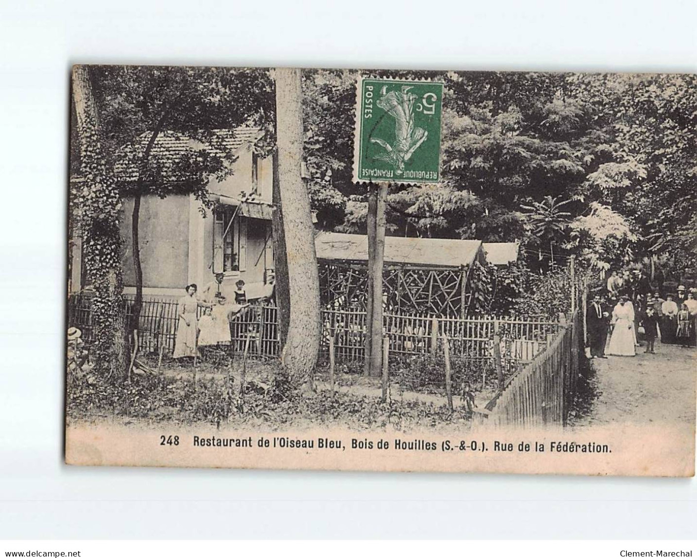 HOUILLES : Restaurant De L'Oiseau Bleu, Rue De La Fédération - état - Houilles