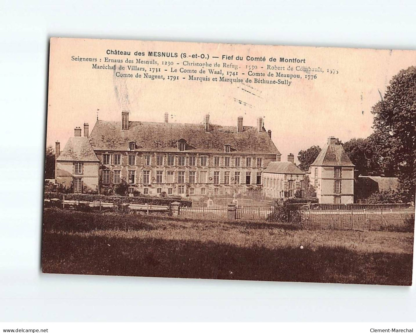 Château Des Mesnuls, Fief Du Comté De Montfort - Très Bon état - Autres & Non Classés