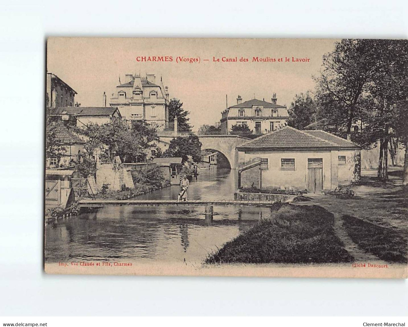 CHARMES : Le Canal Des Moulins Et Le Lavoir - état - Charmes