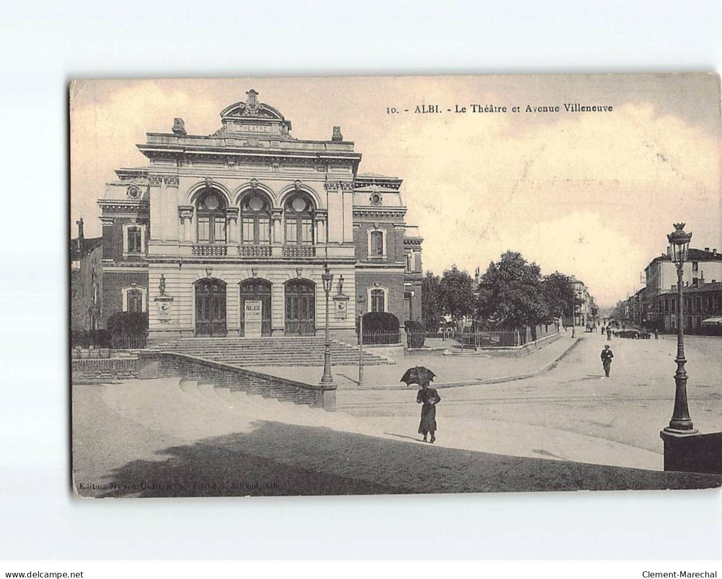 ALBI : Le Théâtre Et Avenue Villeneuve - état - Albi