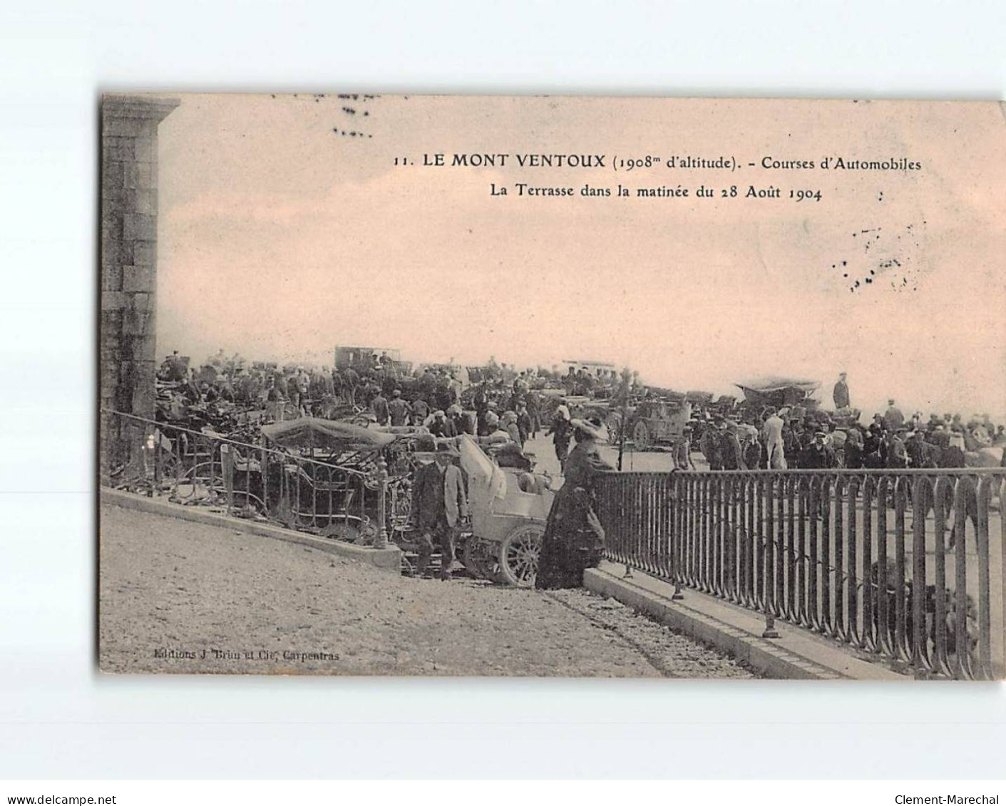 LE MONT VENTOUX : Courses D'Automobiles, La Terrasse Dans La Matinée Du 28 Août 1904 - état - Autres & Non Classés
