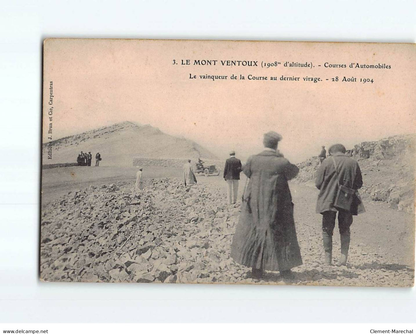 LE MONT VENTOUX : Courses D'Automobiles, Le Vainqueur De La Course Au Dernier Virage, 28 Août 1904 - Très Bon état - Andere & Zonder Classificatie