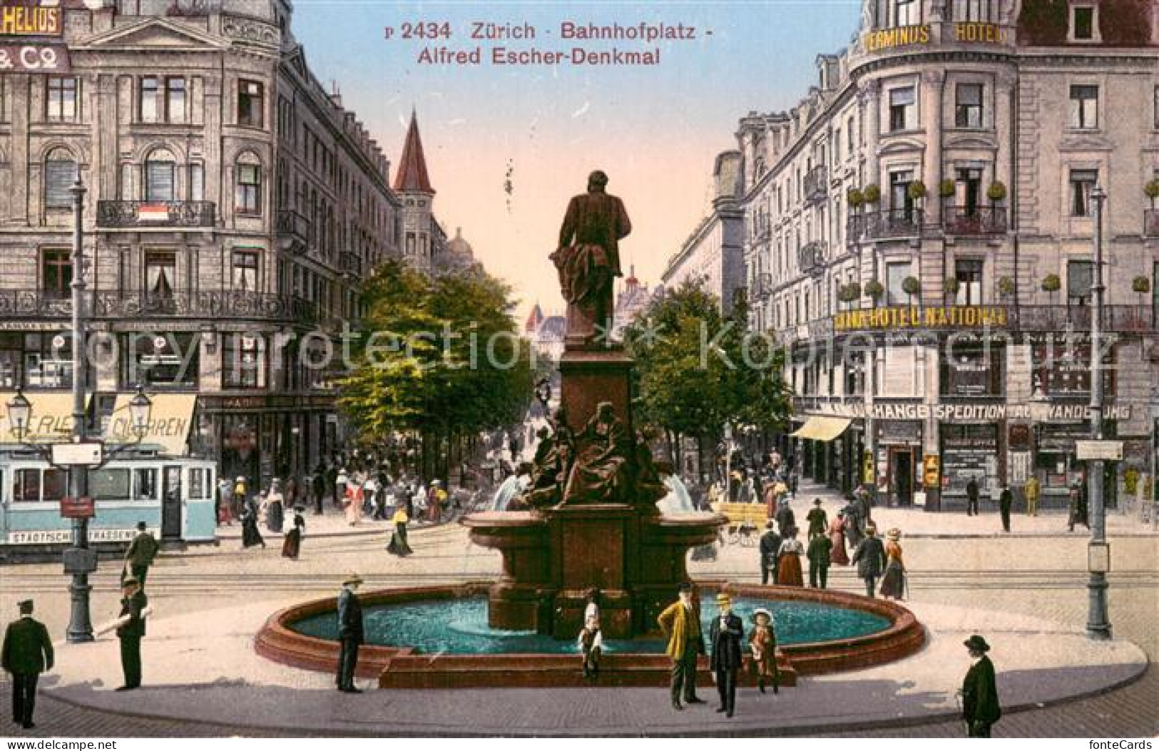 13756709 Zuerich ZH Bahnhofplatz Alfred Escher Denkmal Zuerich ZH - Sonstige & Ohne Zuordnung