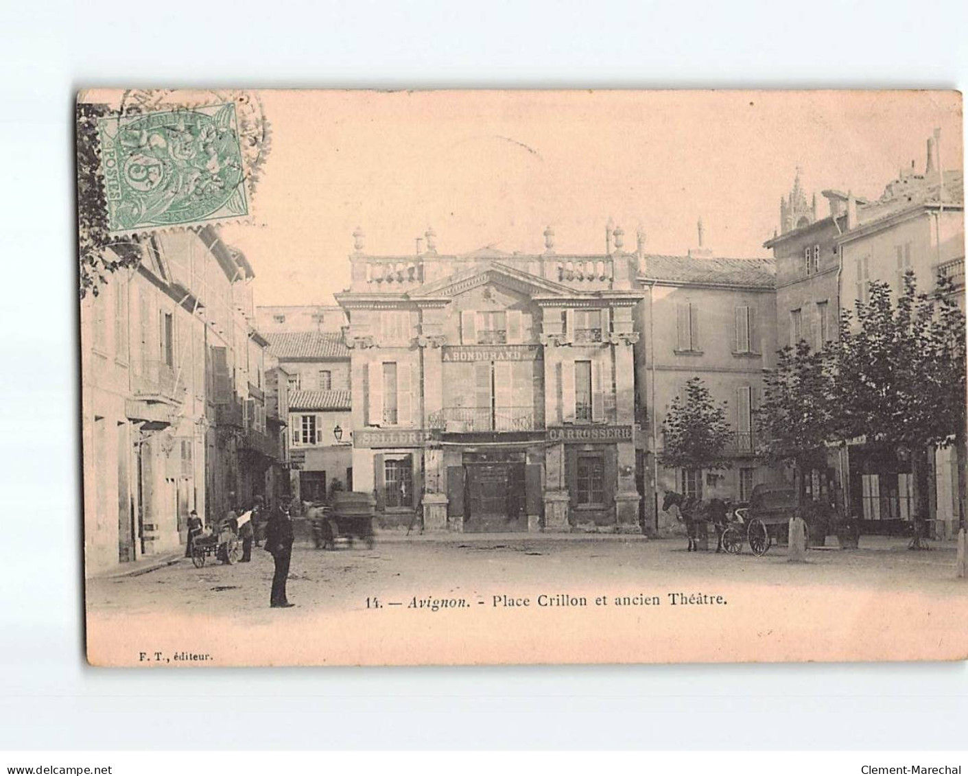 AVIGNON : Place Crillon Et Ancien Théâtre - état - Avignon